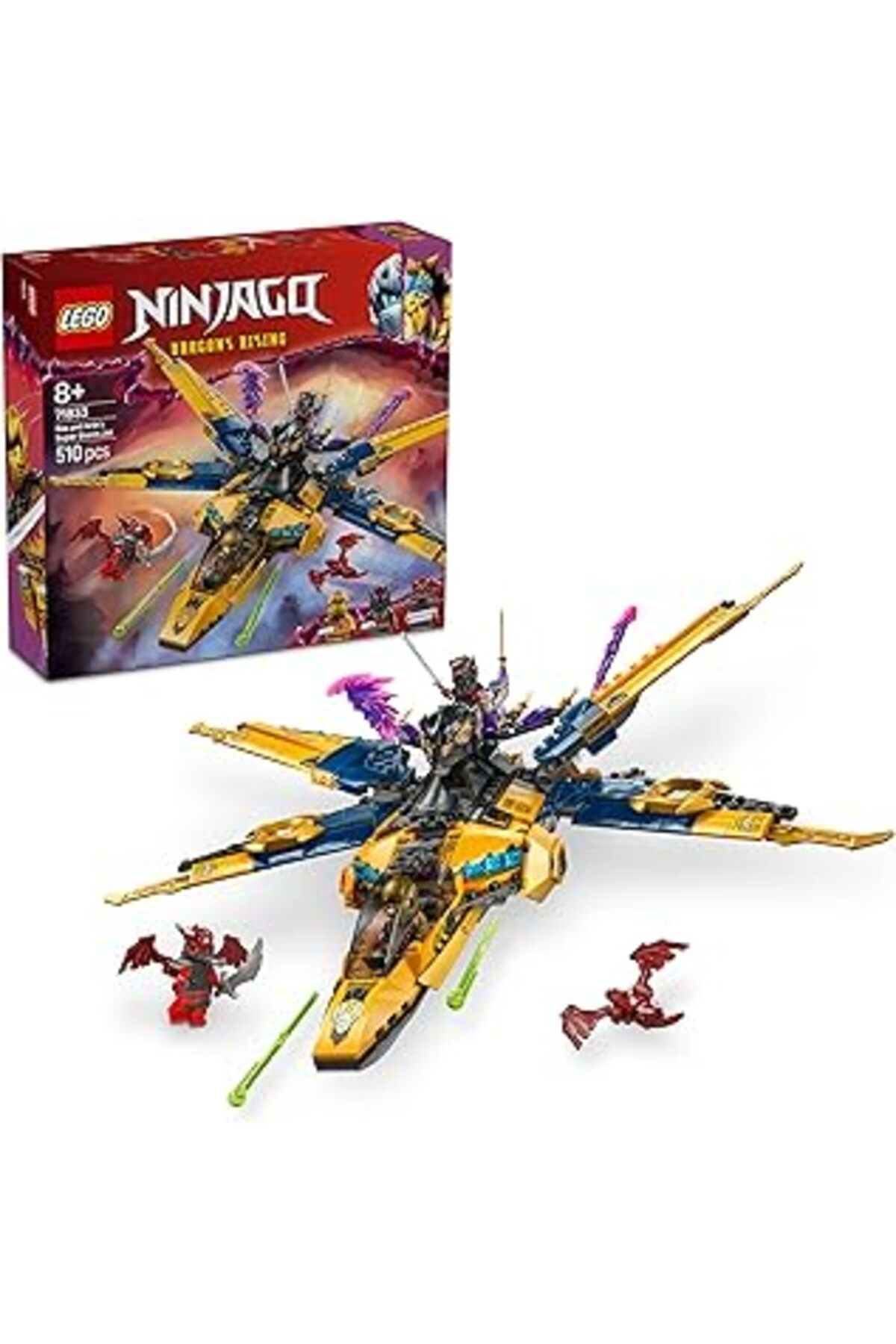 Qedii Lego Ninjago Ras Ve Arin'In Süper Fırtına Jeti 71833-8 Yaş Ve Üzeri Çocuklar Için 3 Ninja Minifigür