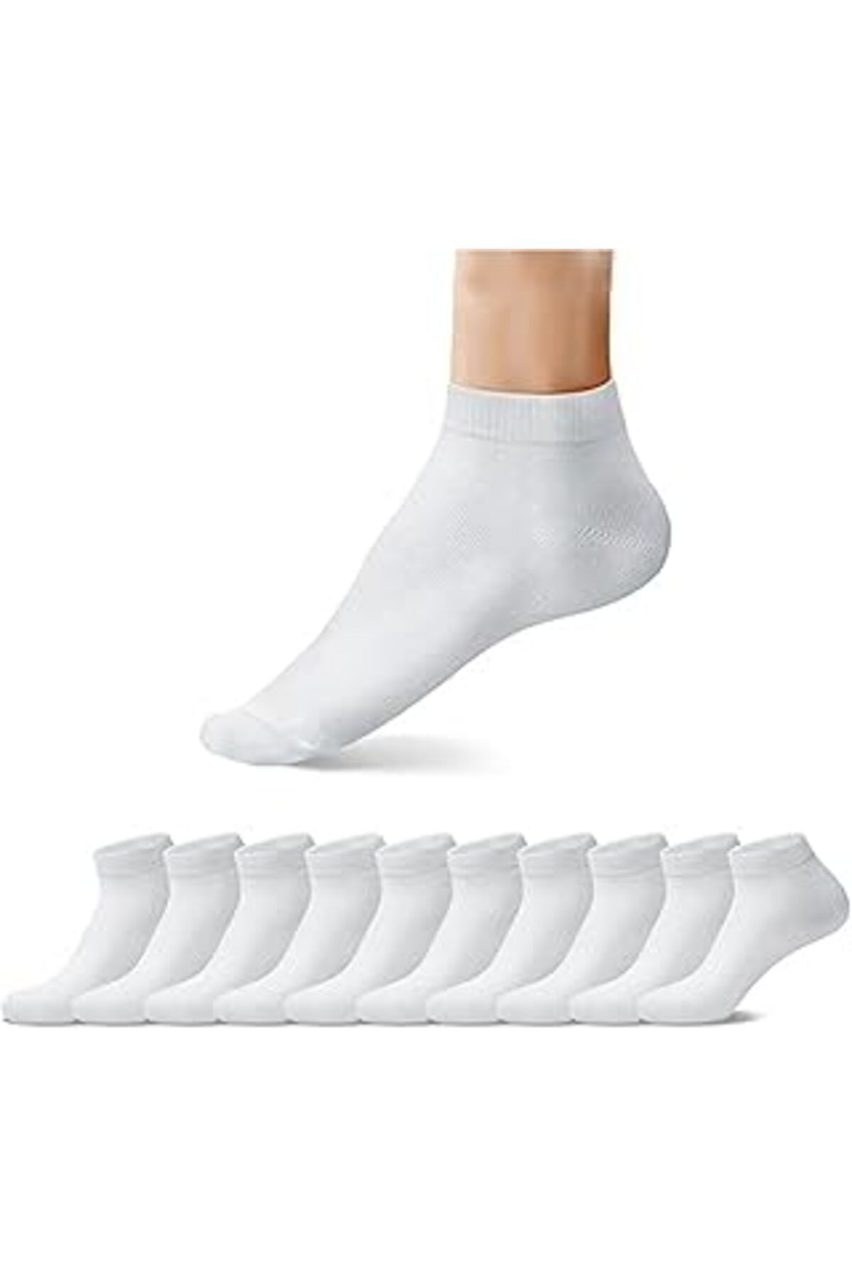 Karachil David Benjamin Unisex 10’Lu Premium Kutulu Bilek Boy Kısa Patik Pamuk Spor Çorap - Kadın & Erkek Iç