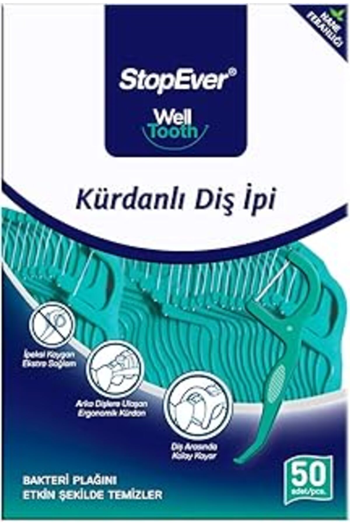 TBSProjects Stopever Nane Ferahlığı Kürdanlı Diş İpi 50 Adet (1 X 50 Adet)