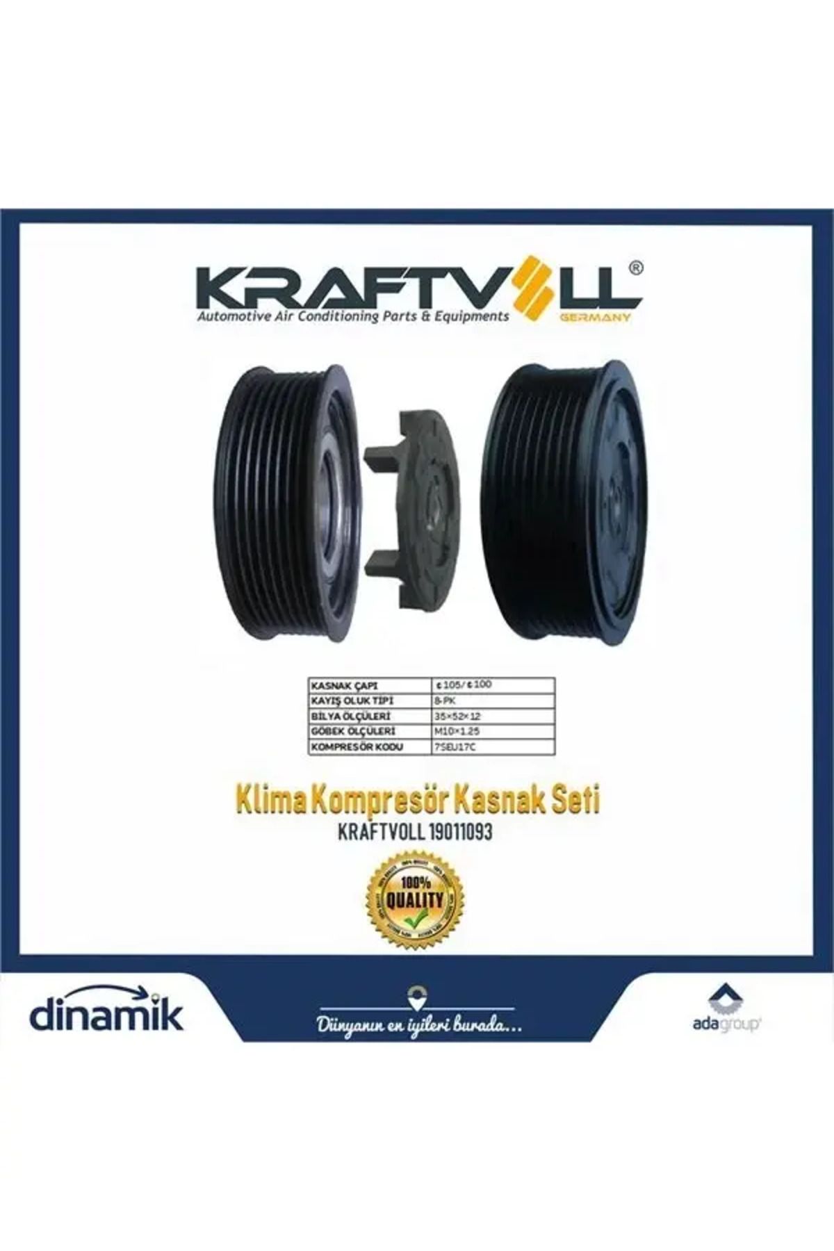 Kraftvoll KLIMA KOMPRESOR KASNAK SETI 8PK