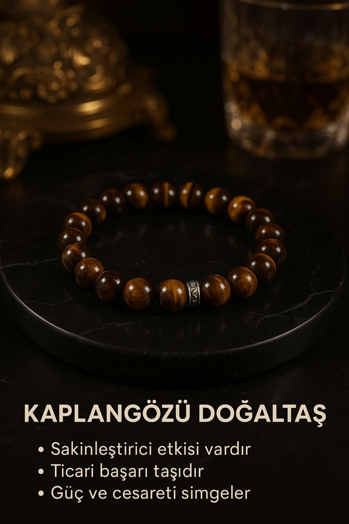 MODA 🟤 Güç ve Cesaretin Taşı: Kaplan Gözü Bileklik – Kendine Güven Kat!