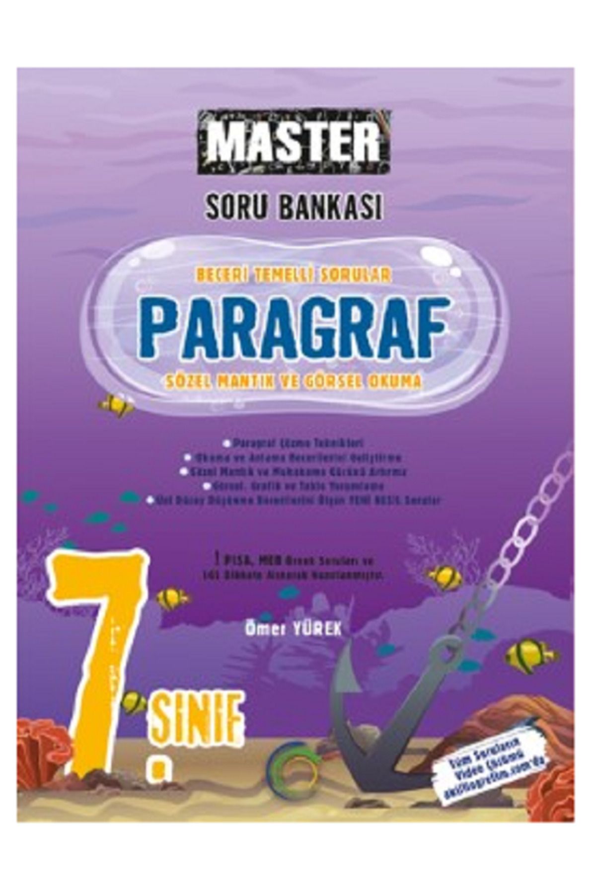 Evrensel İletişim Yayınları 7.Sınıf Okyanus Master Paragraf Soru Bankası / Sözel Mantık ve Görsel Okuma / Beceri Temelli Sorular
