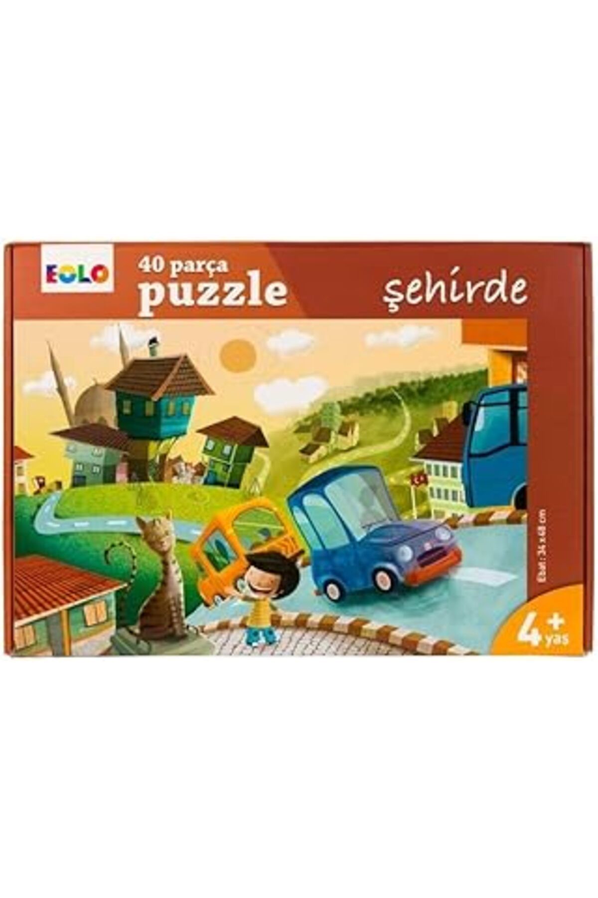 Karachil Eolo 40 Parça Puzzle Şehirde