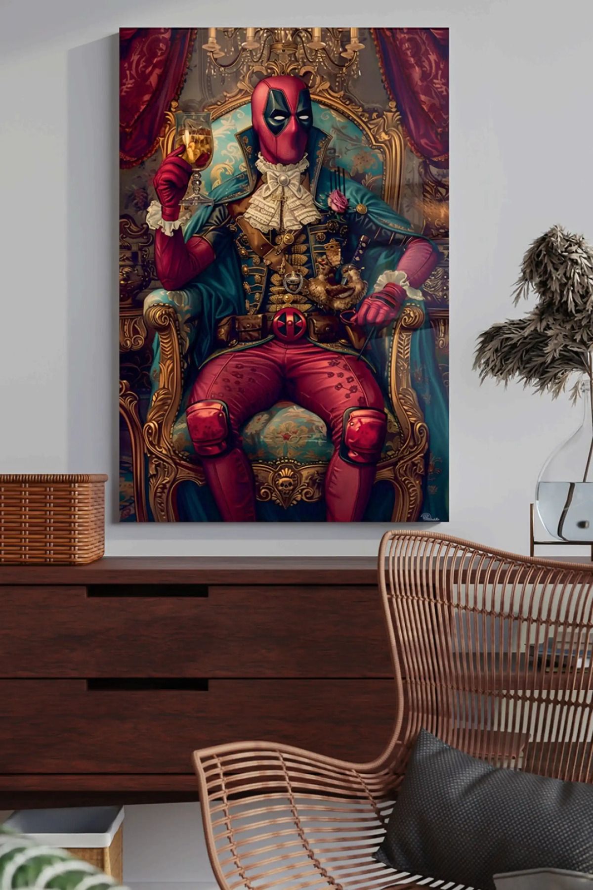 bds art sanatı evinize taşır Aristokrat Deadpool Cam Tablo