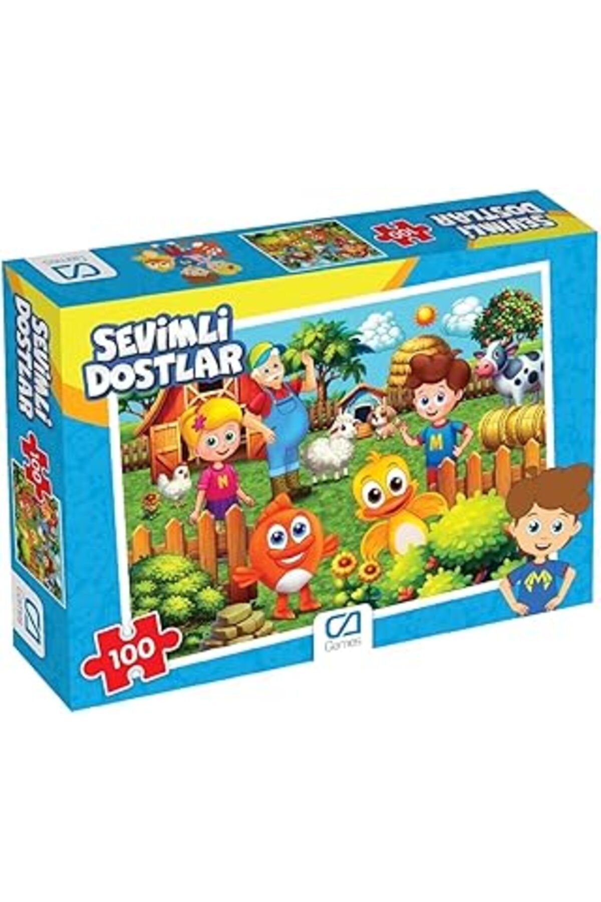 Karachil Ca Games Sevimli Dostlar Lisanslı 100 Parça 34X24Cm Çocuk Puzzle Yapboz Serisi