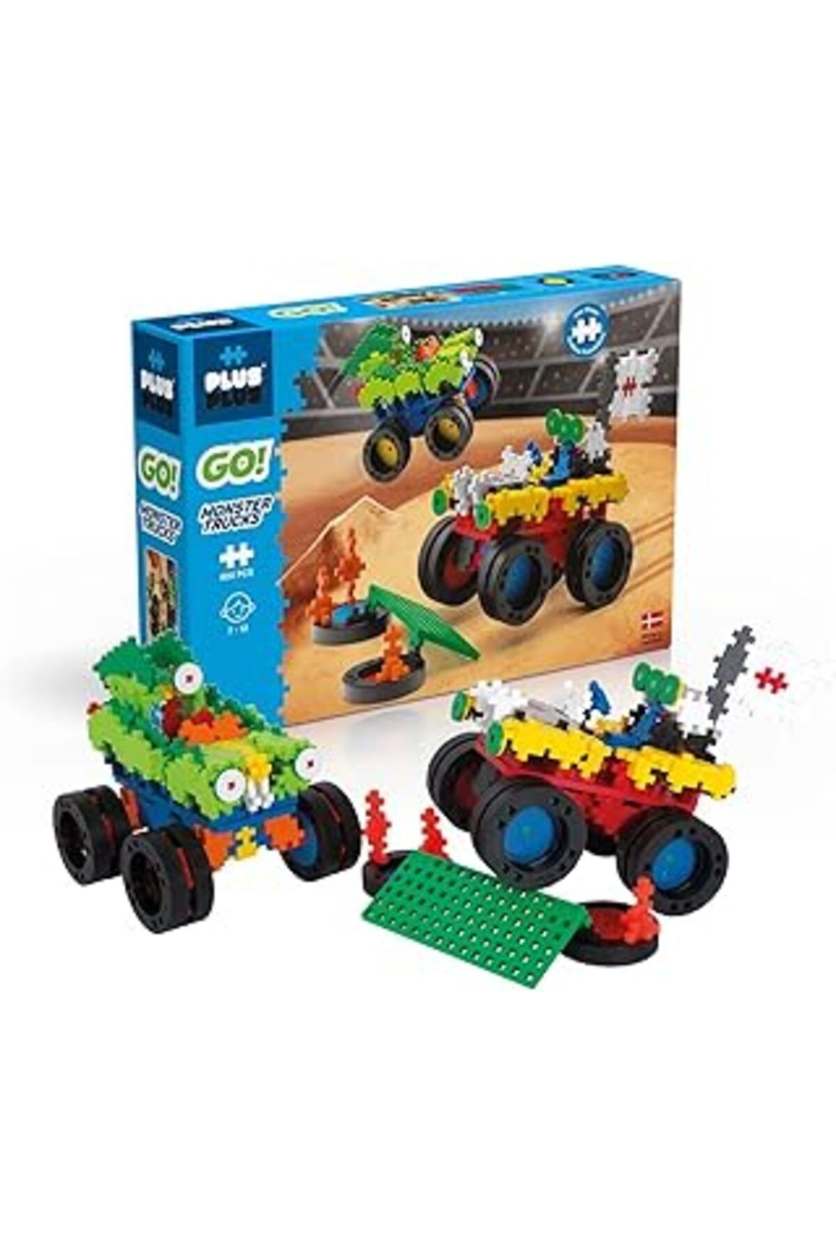 Qedii Plus Plus Go Monster Trucks, 600 Parça İnşa Ve Yapı Seti Oyuncağı