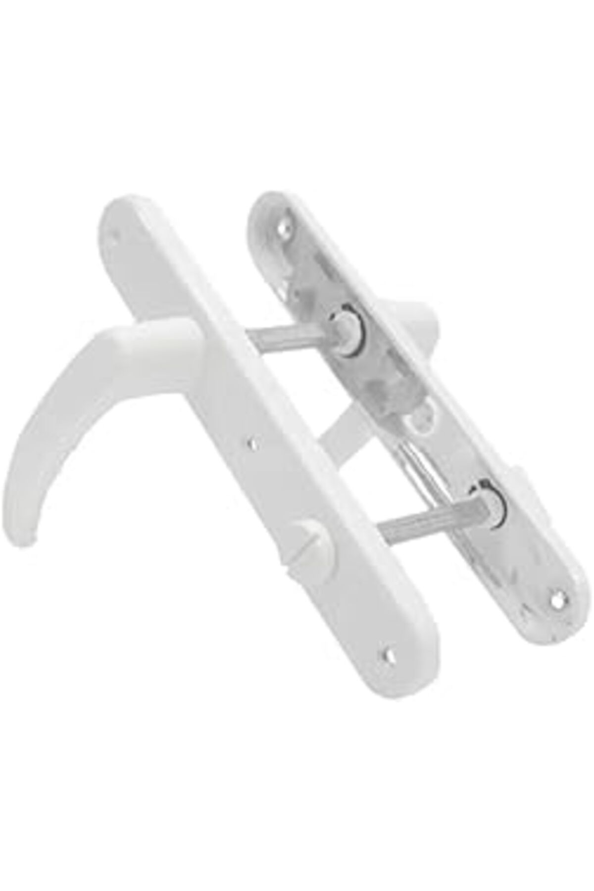 Karachil Pvc Pimapen Banyo Wc Plastik Sac Destekli Kapı Kolu Takımı (Çevir Kilit)