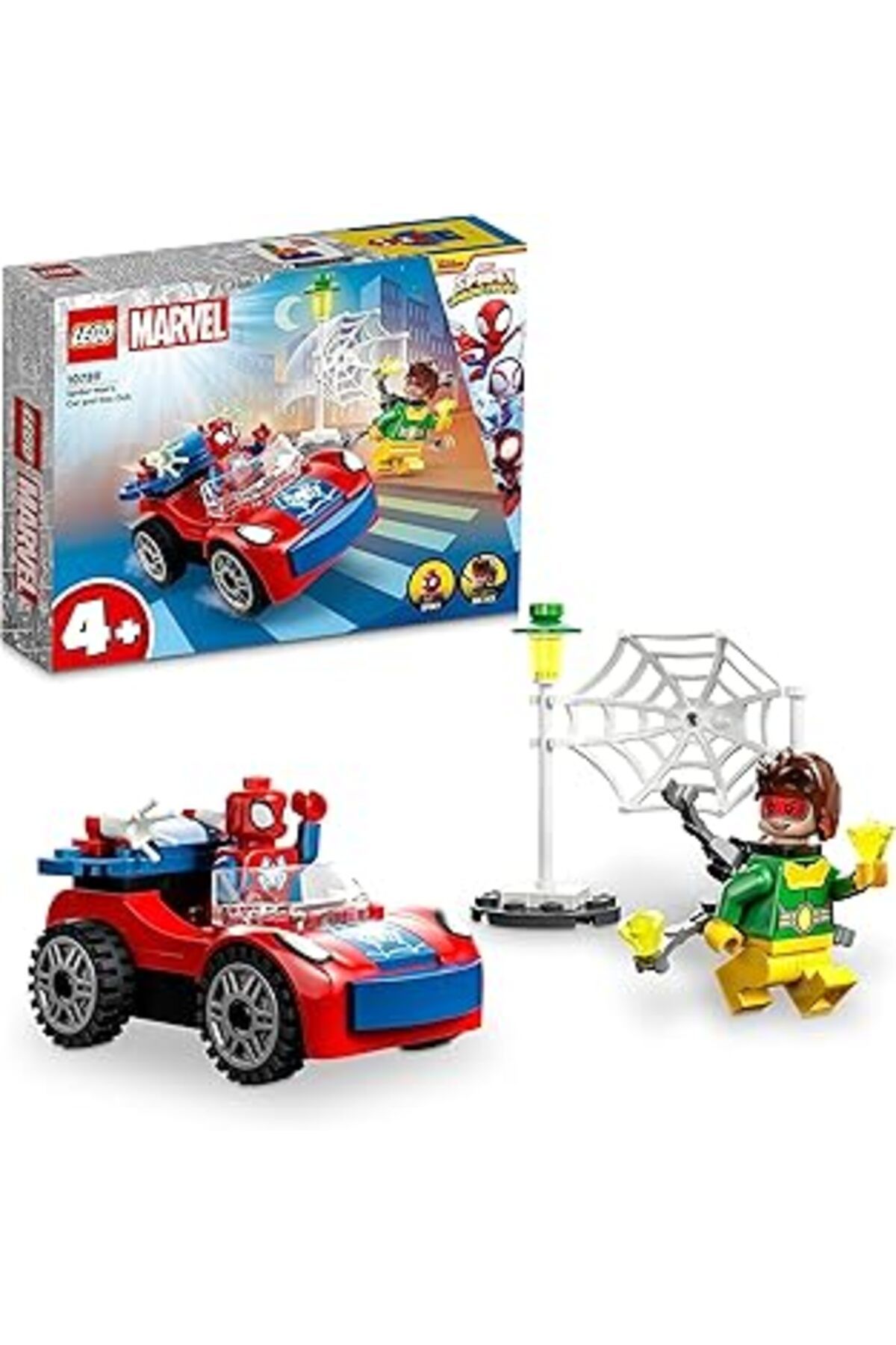 Mu Art Ahşap Lego | Marvel Örümcek Adam’ın Arabası Ve Doktor Oktopus 10789-4 Yaş Ve Üzeri Çocuklar Için Iki Mini