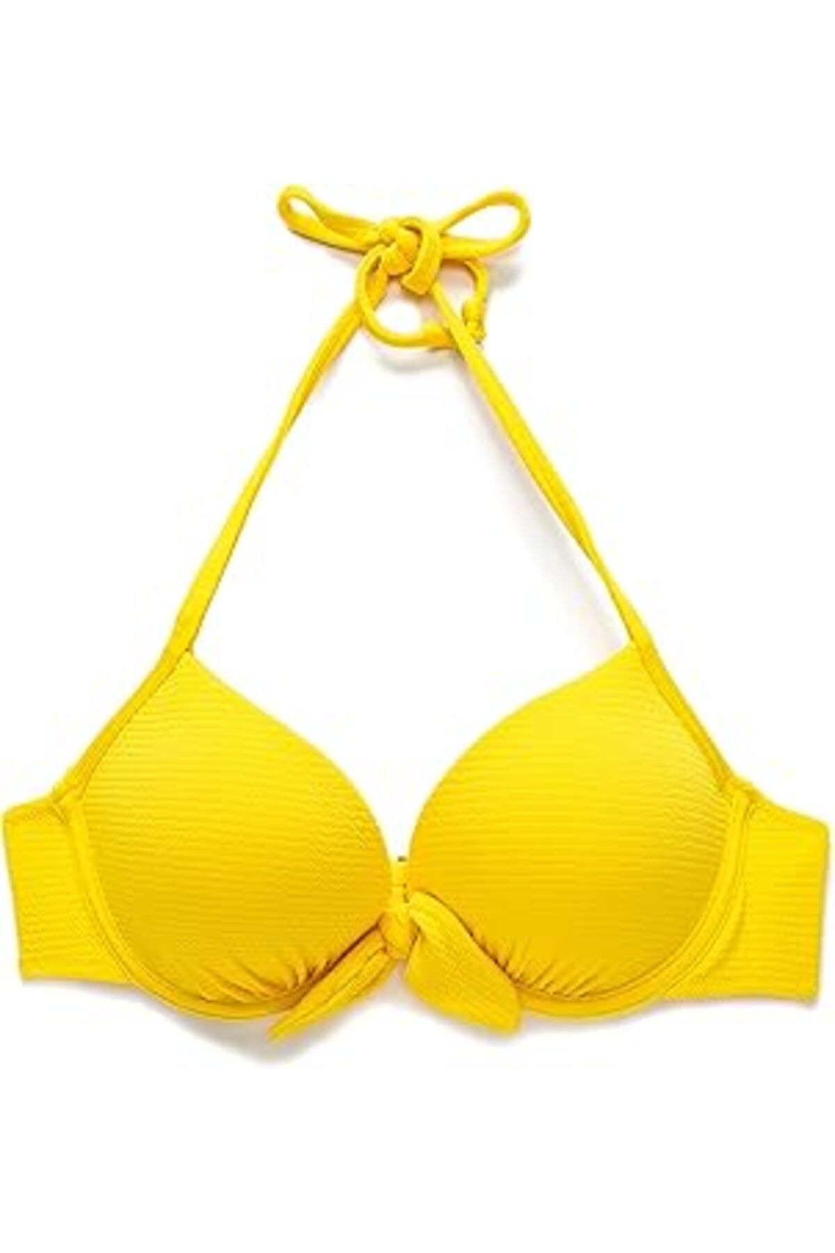 NETWORK ART Push Up Bikini Üstü Dokulu Boyundan Bağlamalı Fiyonk Detaylı
