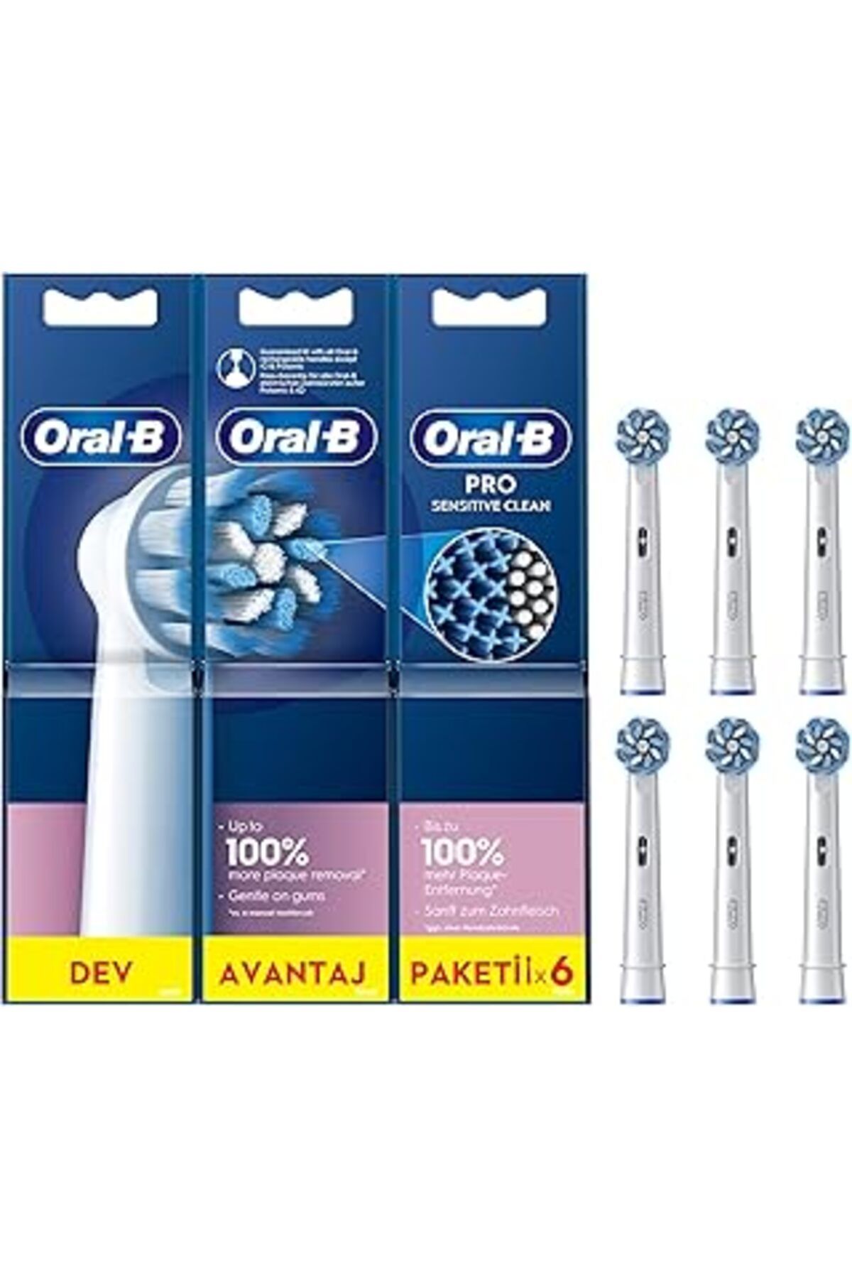 Pazarcan Sensitive Şarjlı Diş Fırçası Yedek Başlığı 6 Adet