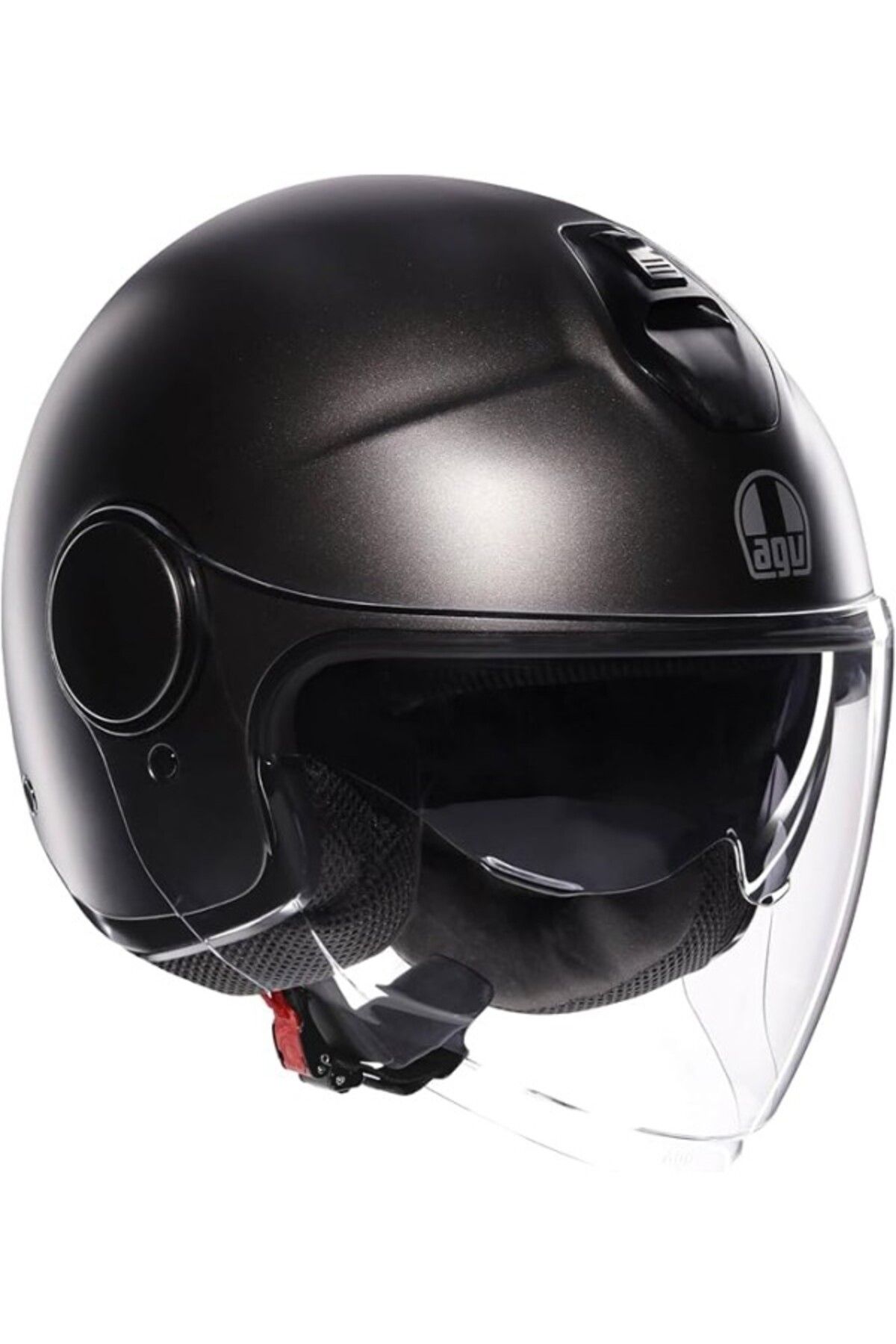 ShopZum Eteres Motosiklet Kaskı Açık Kask Mono Matt Asfalto Grey Xl
