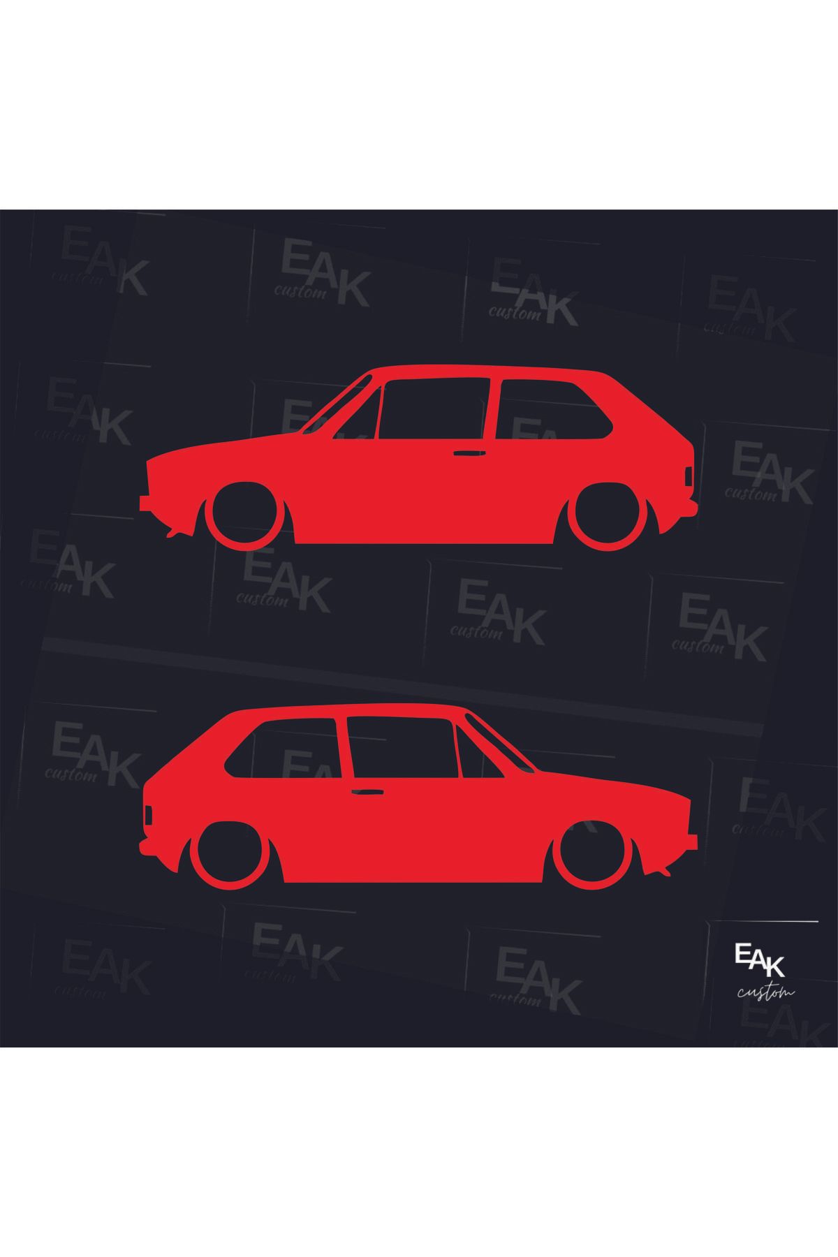 eakcustom VW GOLF MK1 oto sticker (18cm x 6cm) (2ADET)