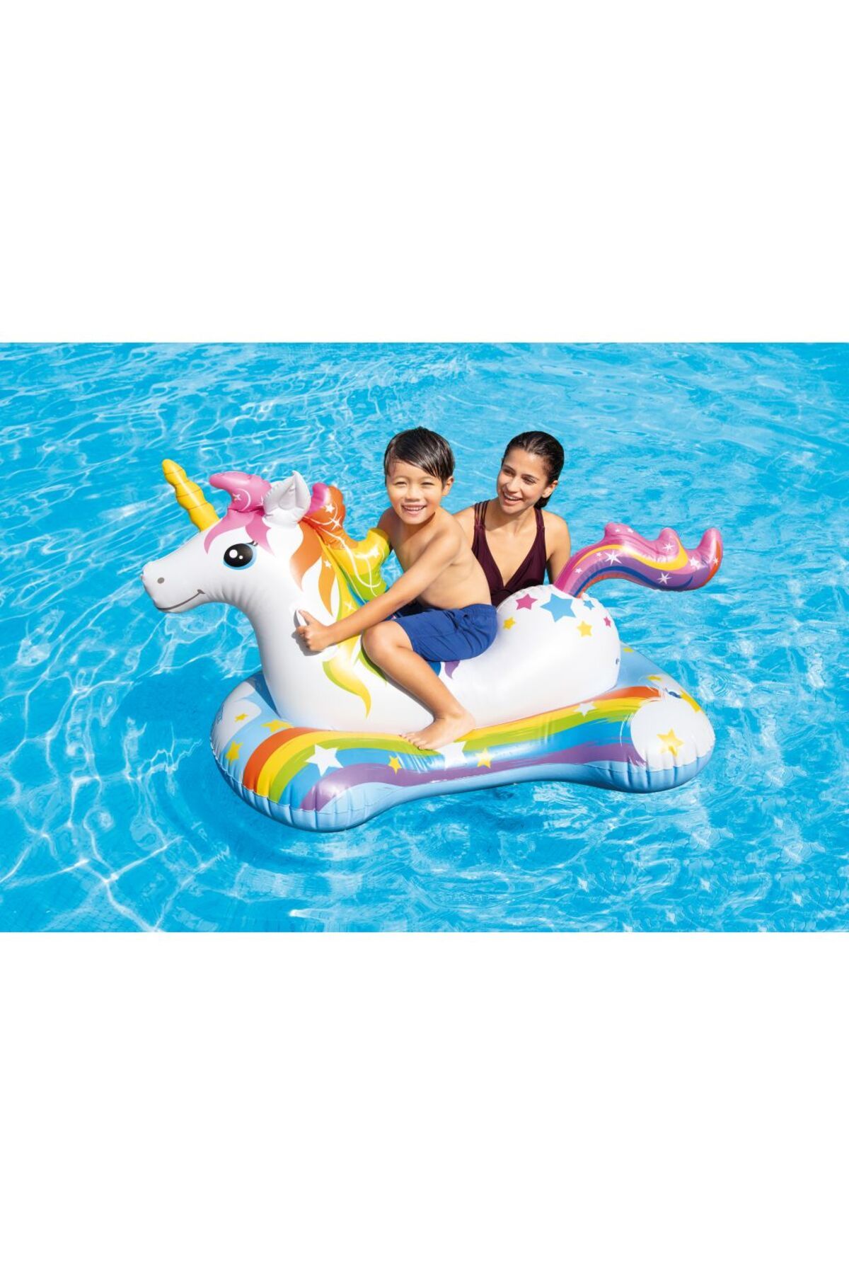 NillyToys Sihirli Unicorn Binici 163x86 cm Tutmaçlı Havuz Plaj Aktivite