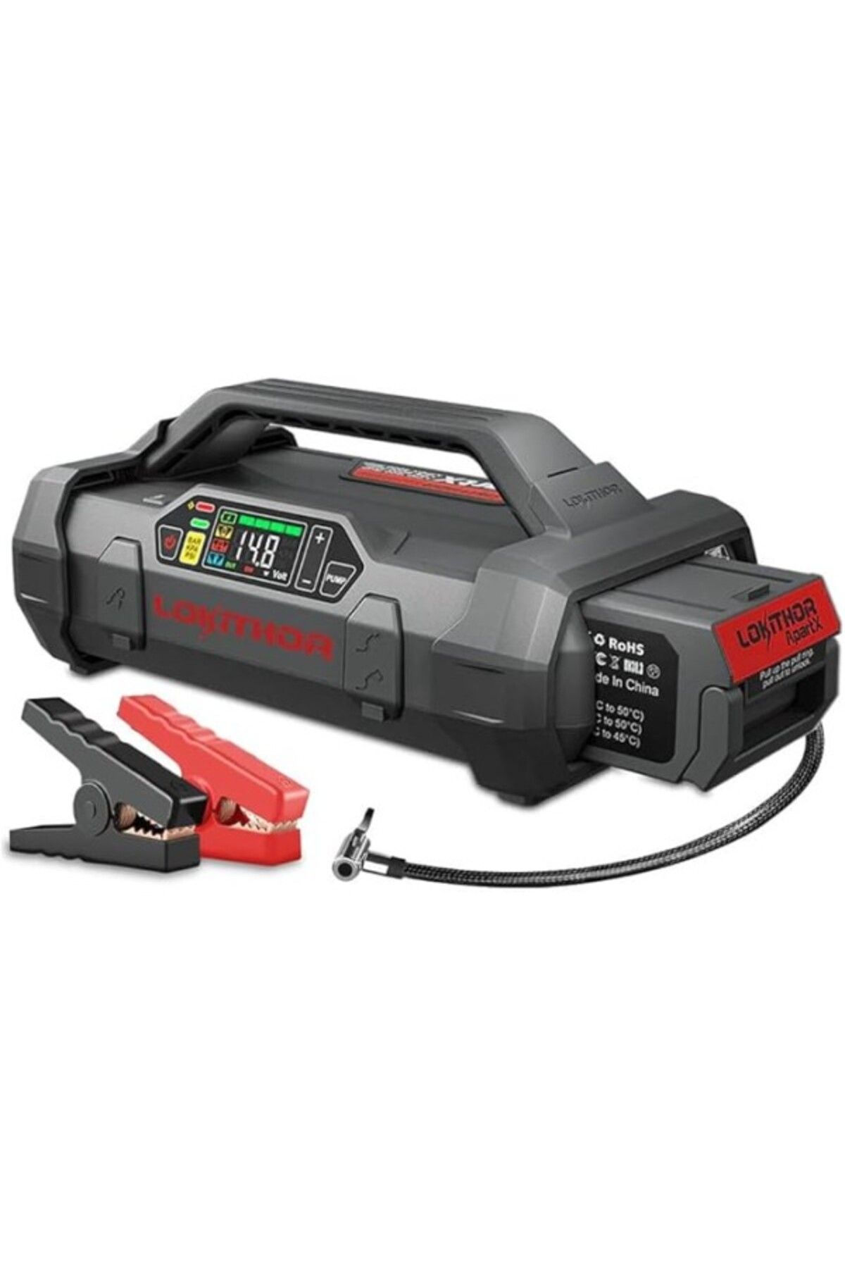 ShopZum Apartx4000 12V 4000Amp Li-Polimer Akıllı Akü Takviye + Pompa + Powerbank + Led Lamba