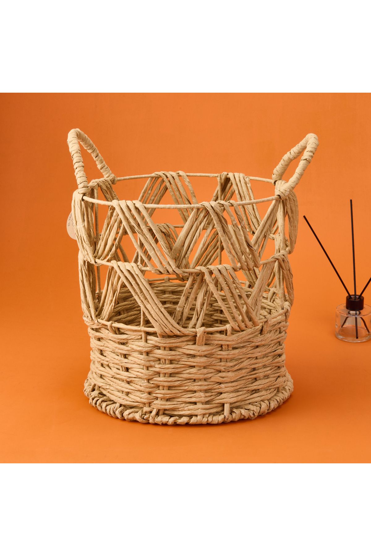 Simple Living Granny Summer Çok Amaçlı Büyük Dekoratif Sepet - Bej - 30x30 cm
