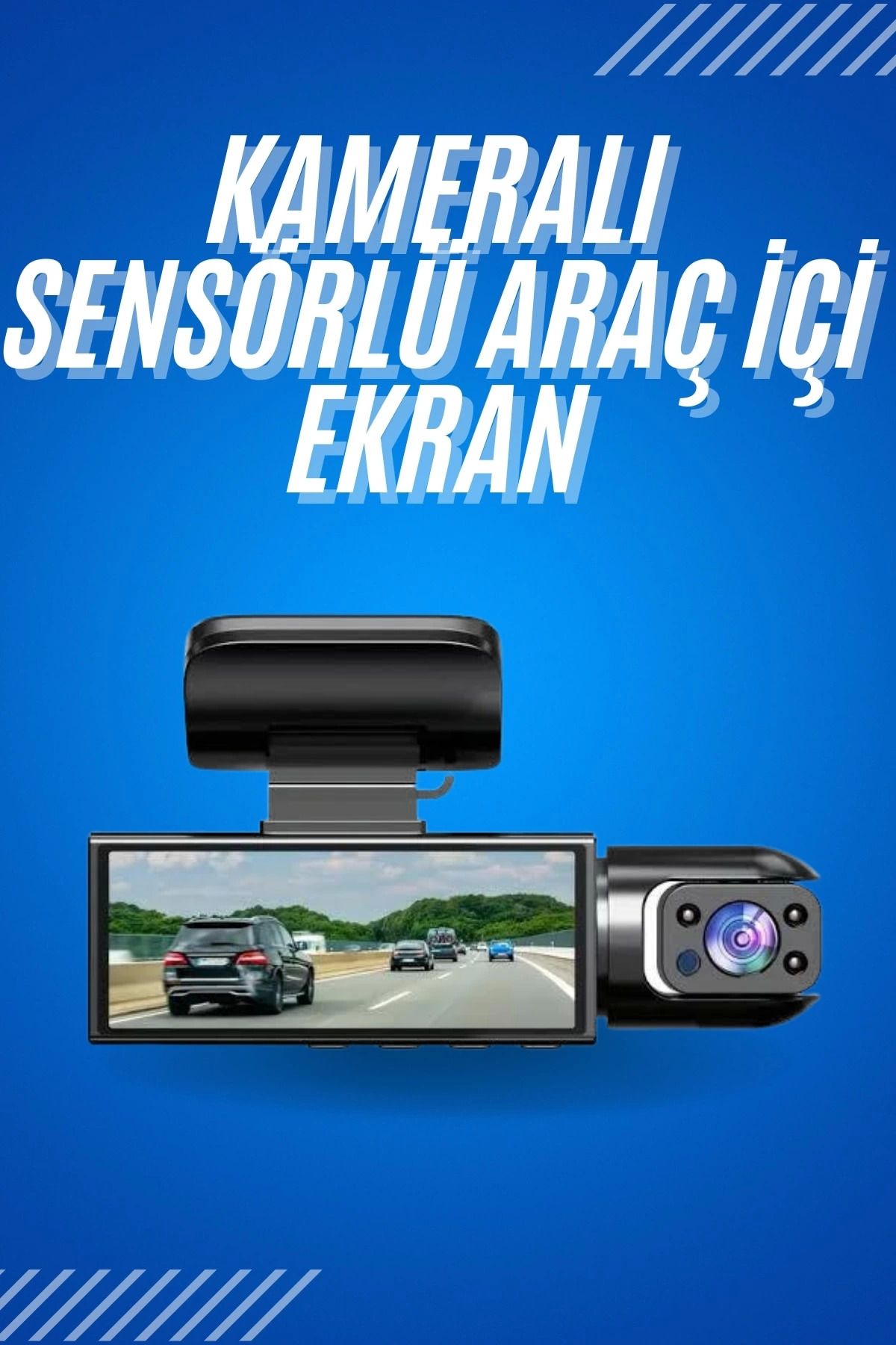 Modafiks Araç İçi Full Hd Kamera Ön ve Arka Kameralı Ekranlı Araç Kamerası