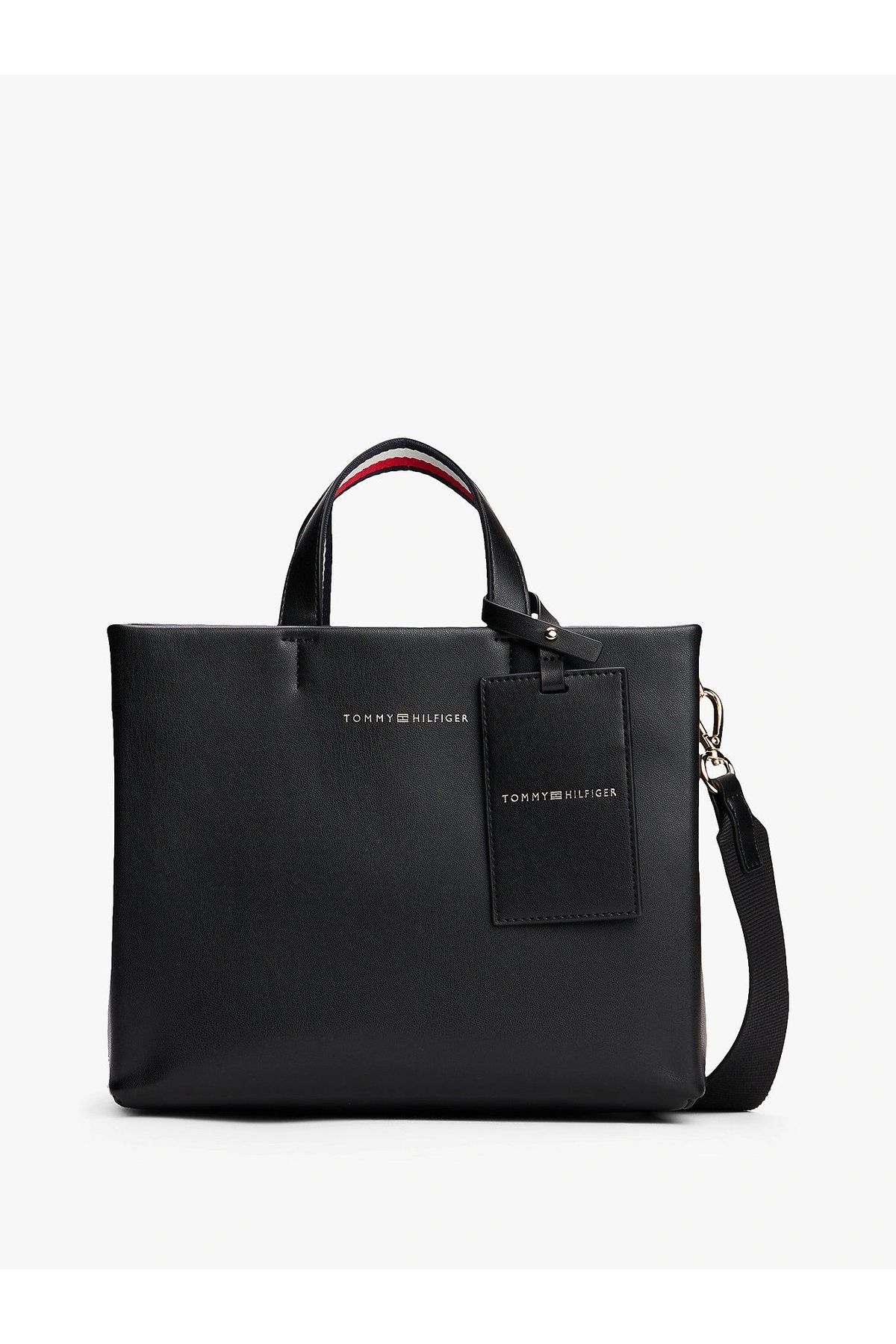 Tommy Hilfiger TH ESTABLISHED MED SHOPPER Kadın Siyah Çanta AW0AW17508BDS
