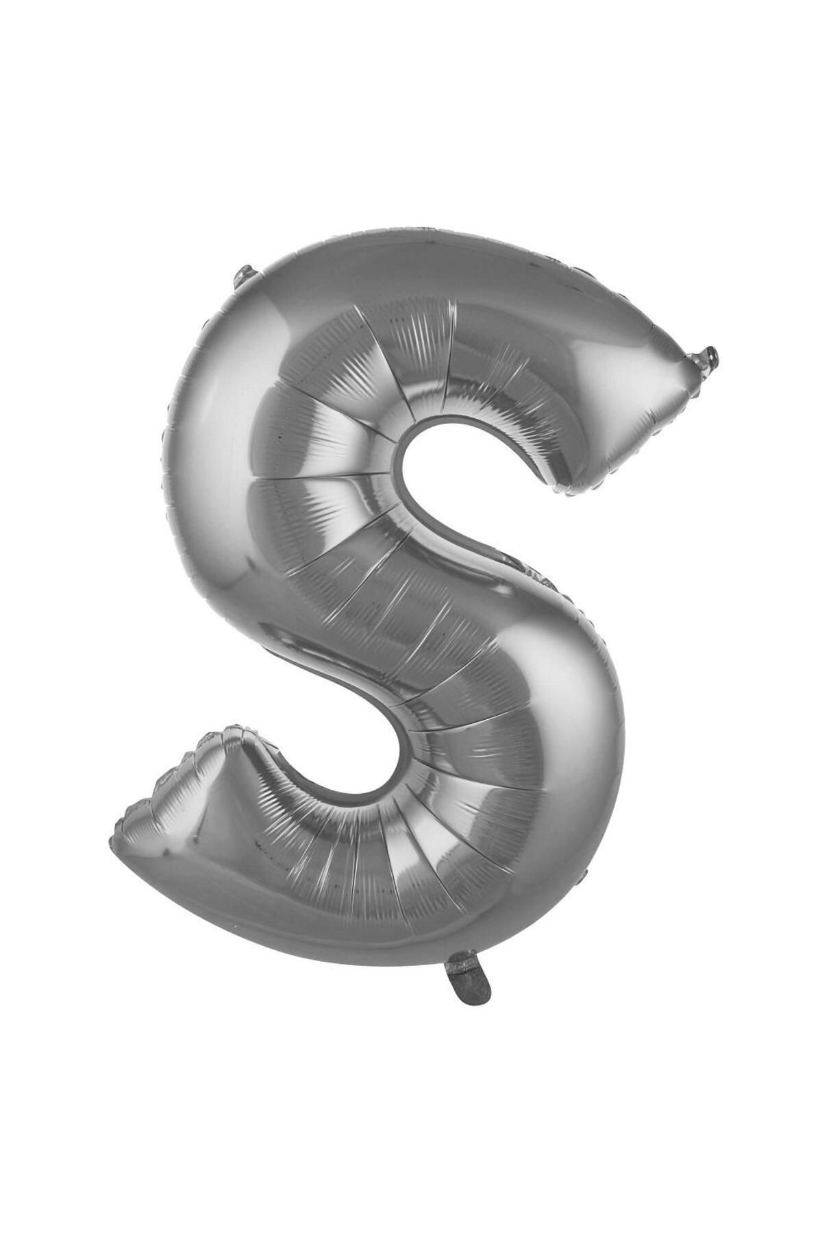 PARTİMİO PARTİ MALZEMELERİ Harf Folyo Balon Gümüş Renk 34'' (76cm)