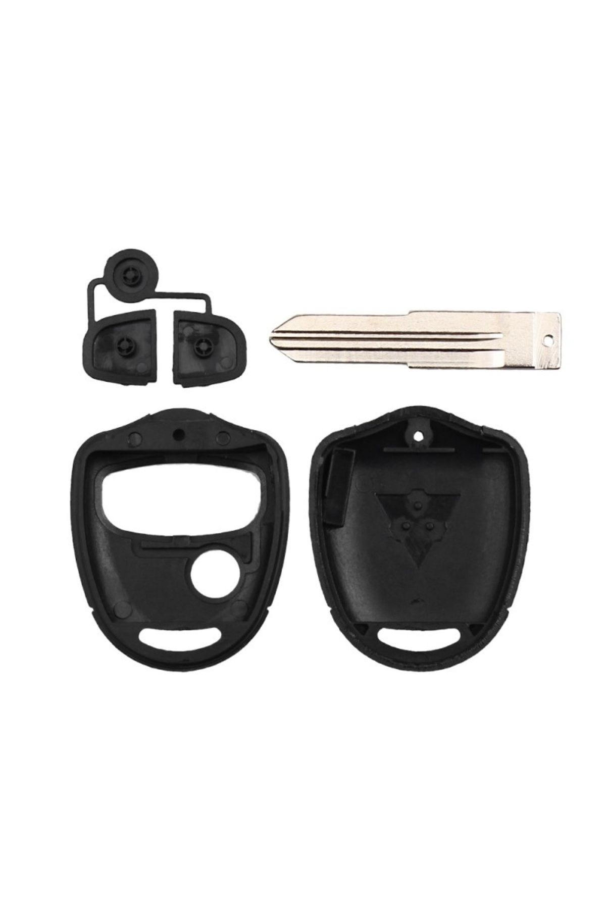 TECHSTAR-Carcasă cheie auto Mitsubishi Lancer, Grandis, Outlander, EVO, Colt, Mirage, 3 butoane, stânga neagră 7