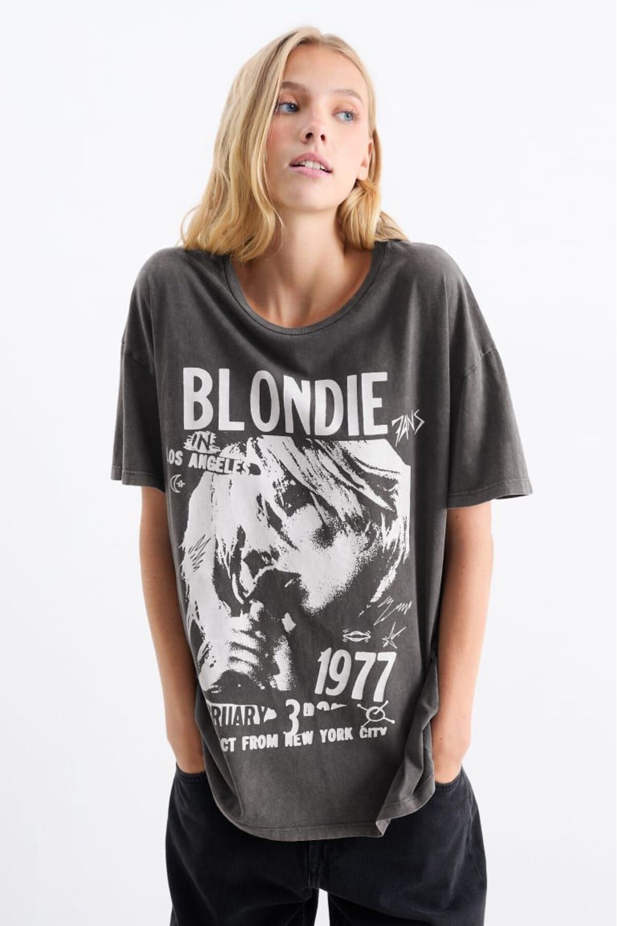 C&A BLONDIE Baskılı Oversize Tişört