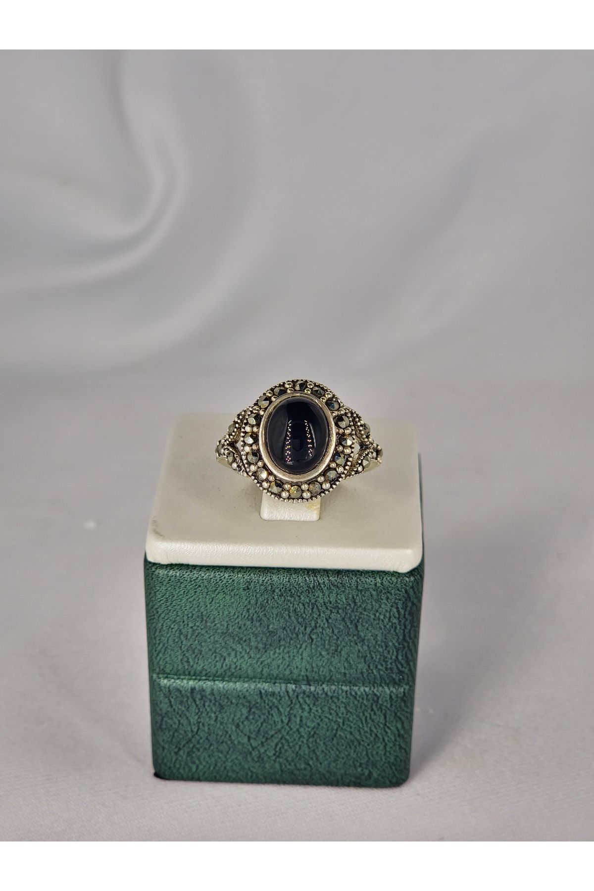 collawood Obsidyen taşlı Gümüş Yüzük