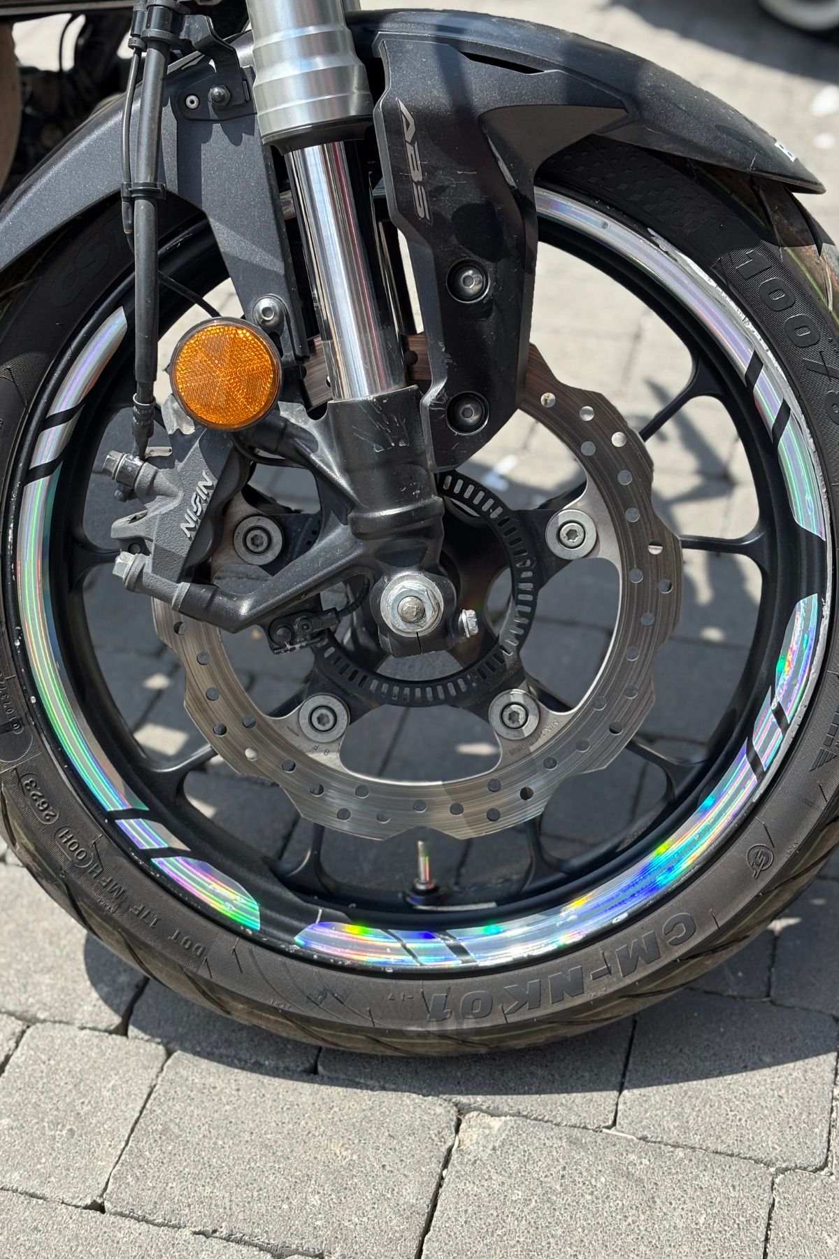 Banxtre Motosiklet Jantı için Hologramlı (17-21 Inch) Universal Jant Şeridi Sticker Seti 12'li