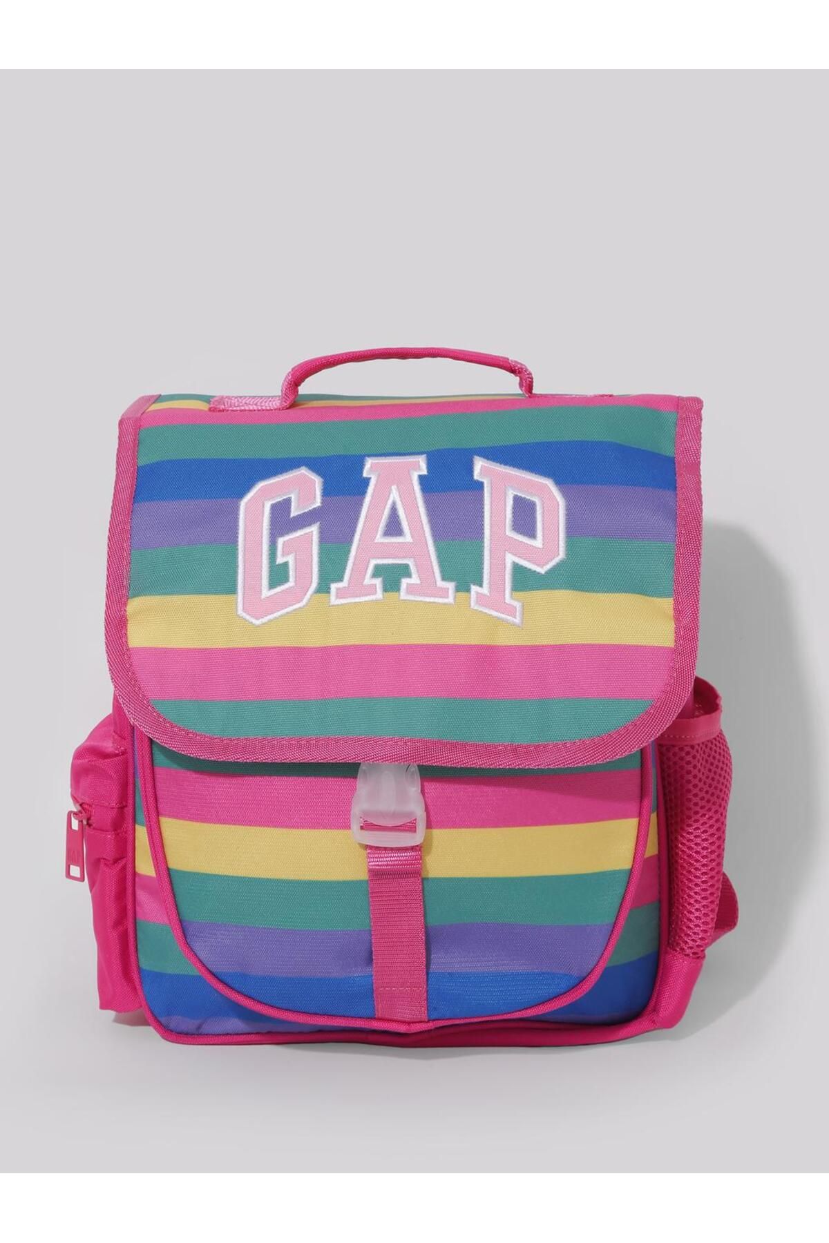GAP 12821 Çok Renkli Kız Çocuk Kapaklı Anaokulu Çantası