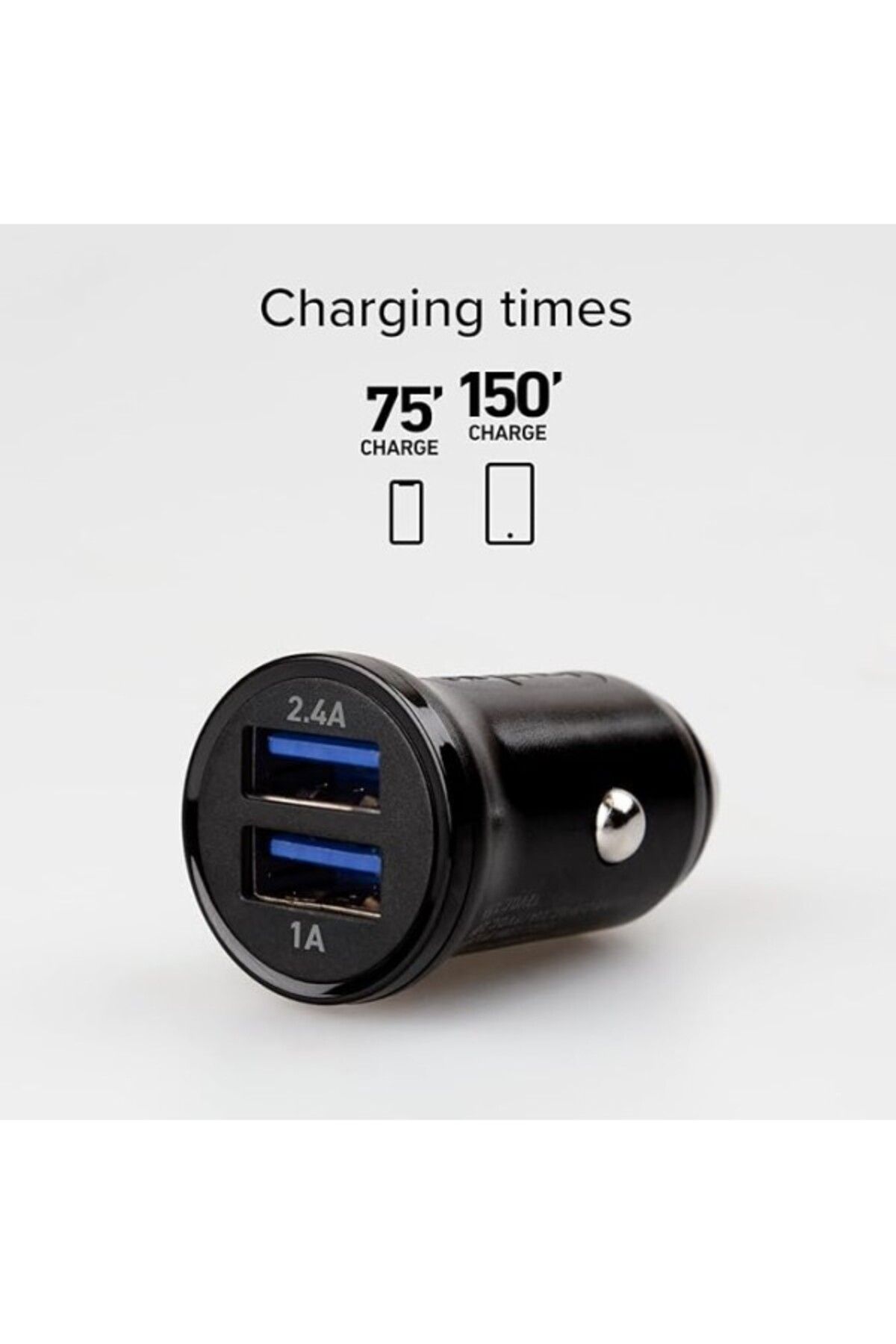 ShopZum Araç Tipi Şarj Cihazı2Usb/2.4A Tecr2Usb24Afast