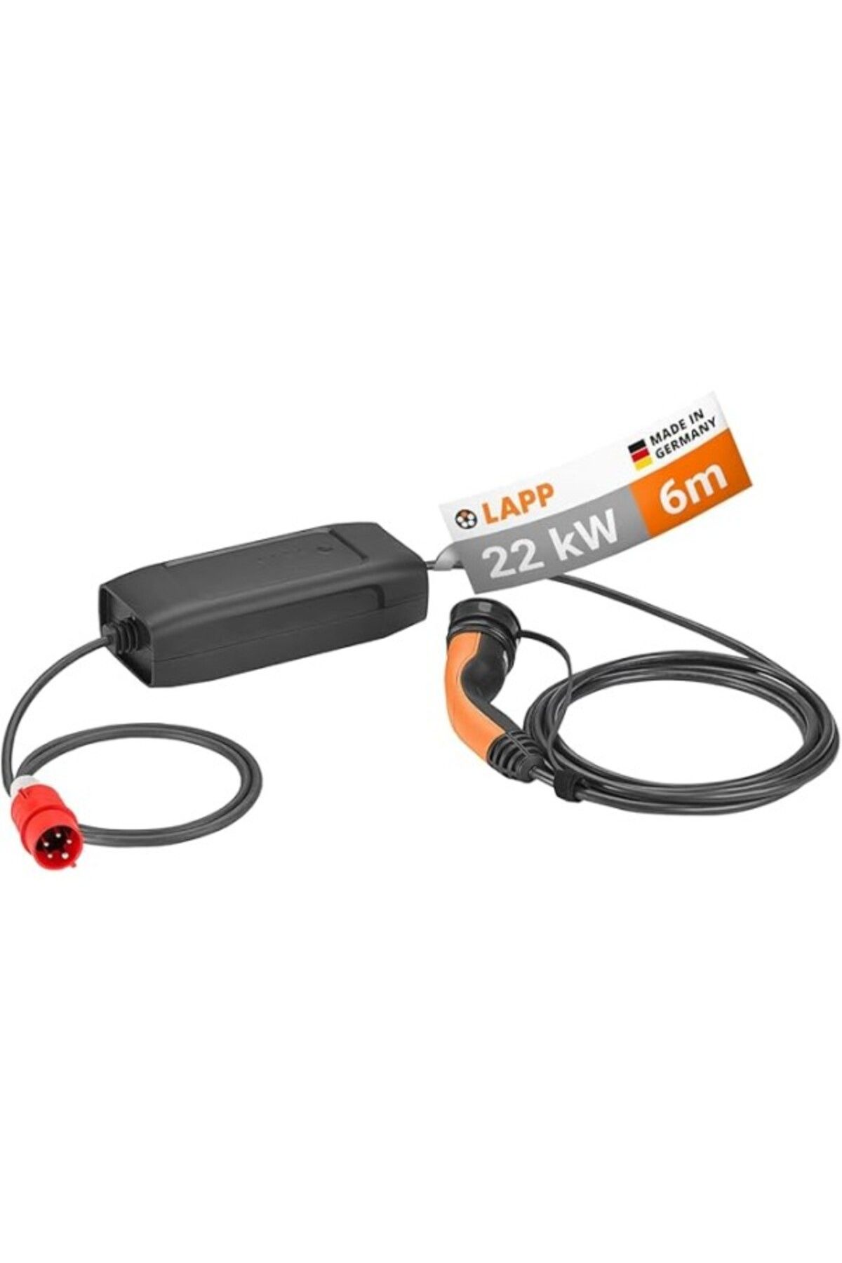 ShopZum Mobil Taşınabilir 22 Kw Kablolu Ac Şarj İstasyonu 32A, 3 Fazlı, 6M