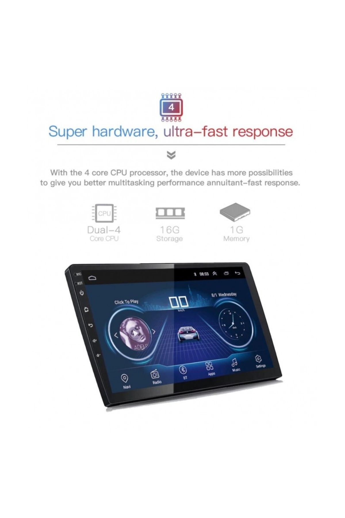 TECHSTAR-® Android 8.1 Car Multimedia Navigation, Gps, Bluetooth, Mirrorlink Dsp, Obd2, 1gb Ram And 1 5