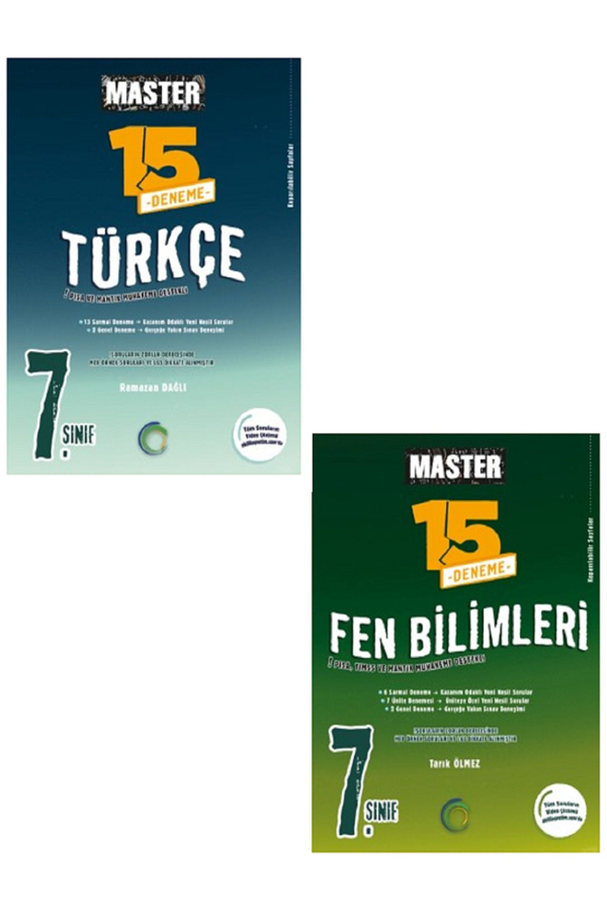 Evrensel İletişim Yayınları 7.Sınıf Okyanus Master Türkçe 15 Deneme + 7.Sınıf Okyanus Master Fen Bilimleri 15 Deneme / 2 KİTAP