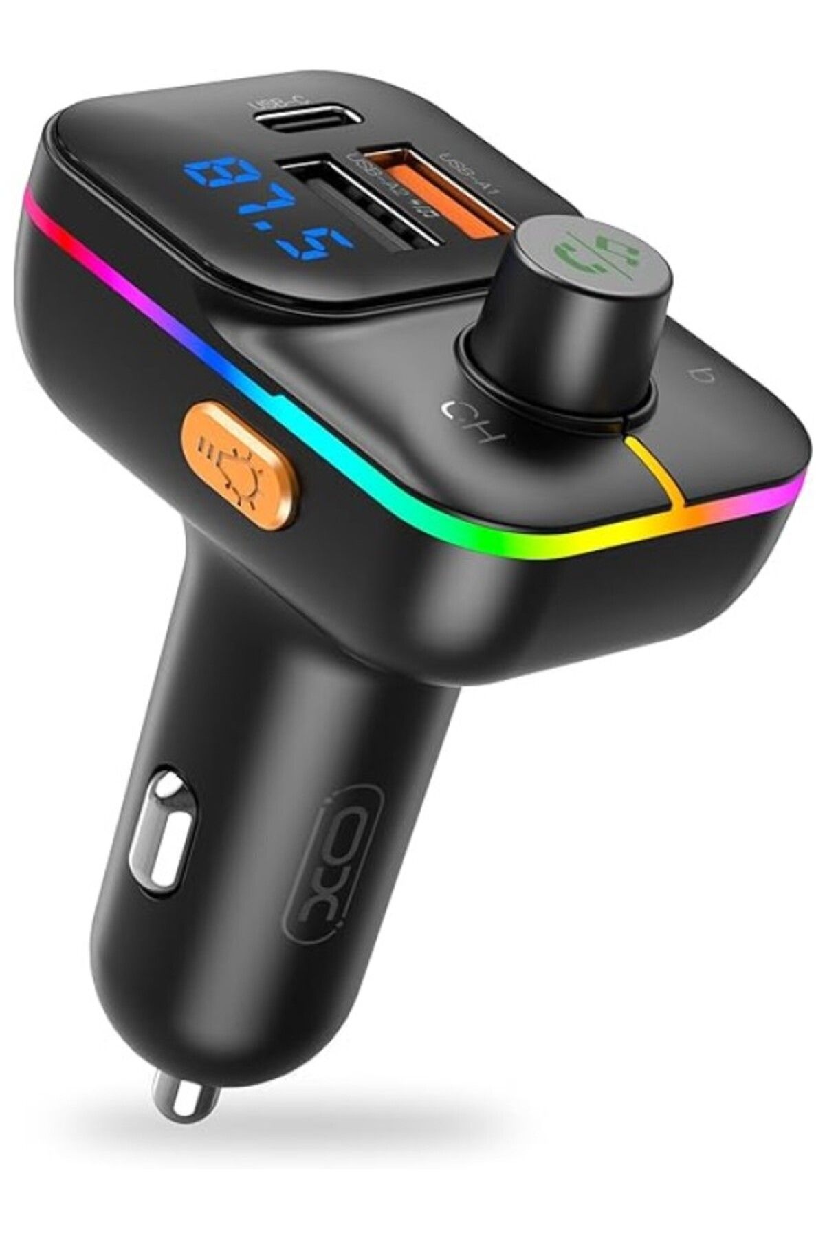 ShopZum Bcc09 Araç Hızlı Şarj Çakmaklık, Fm Transmitter, Müzik Çalma, Dahili Mikrofon, Tf Kart Girişi