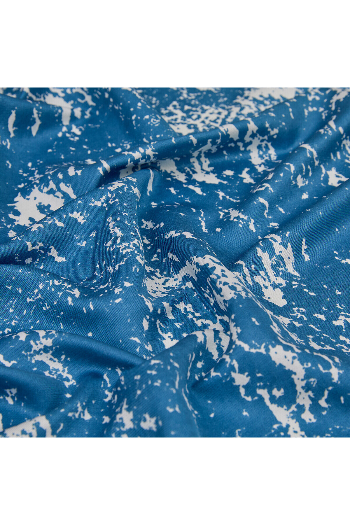 ipekevi-Indigo Marble Patterned Silk Shawl 3