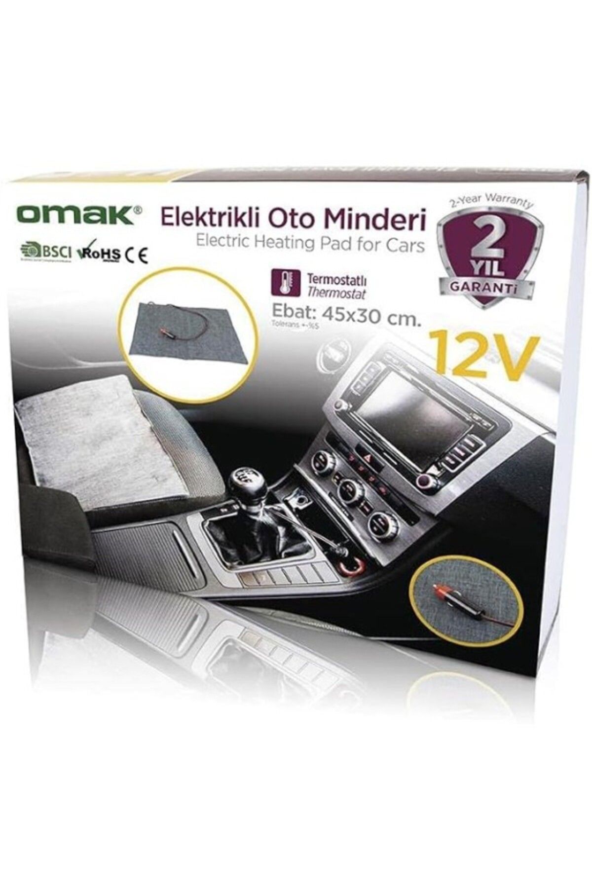 ShopZum Elektrikli Oto Minderi Termostatlı 12V