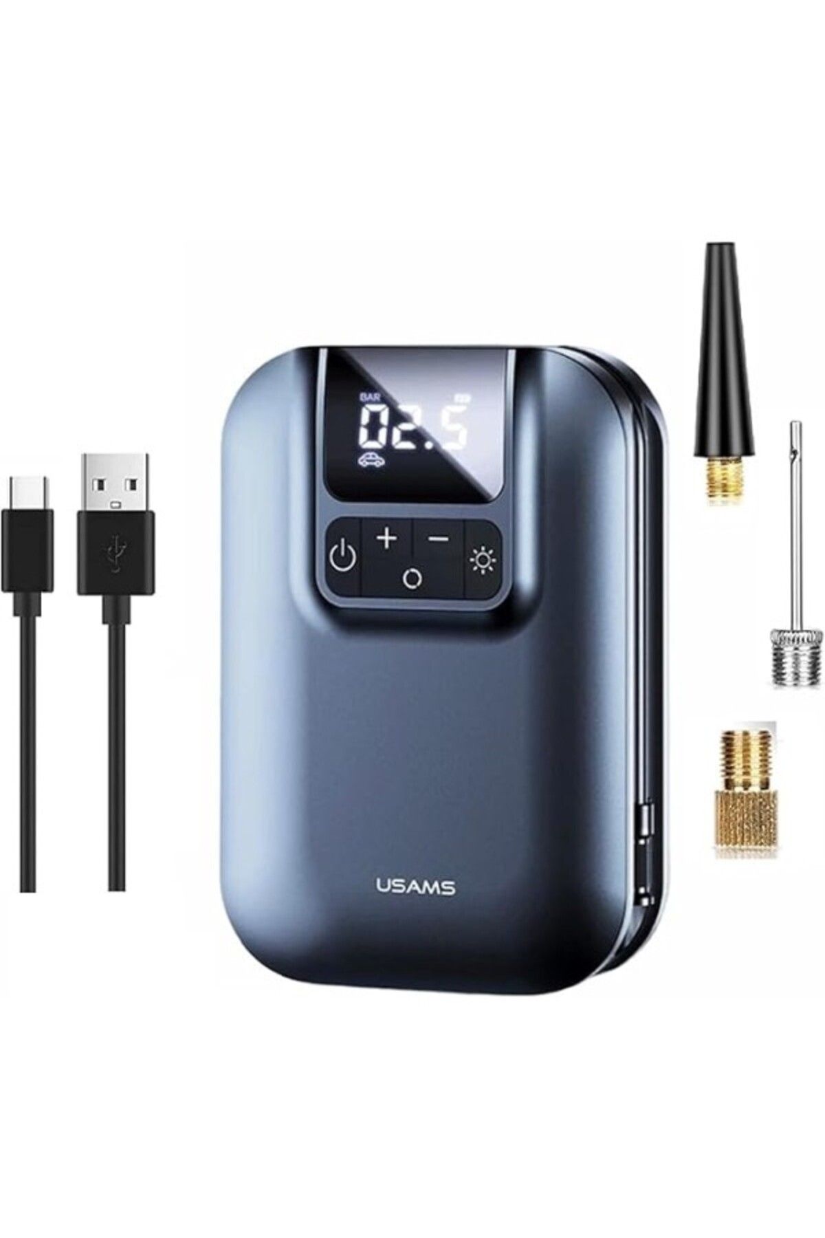 ShopZum Us-Zb215 350Psi 5000Mah Şarjlı Çok Amaçlı Taşınabilir Lastik Hava Pompası
