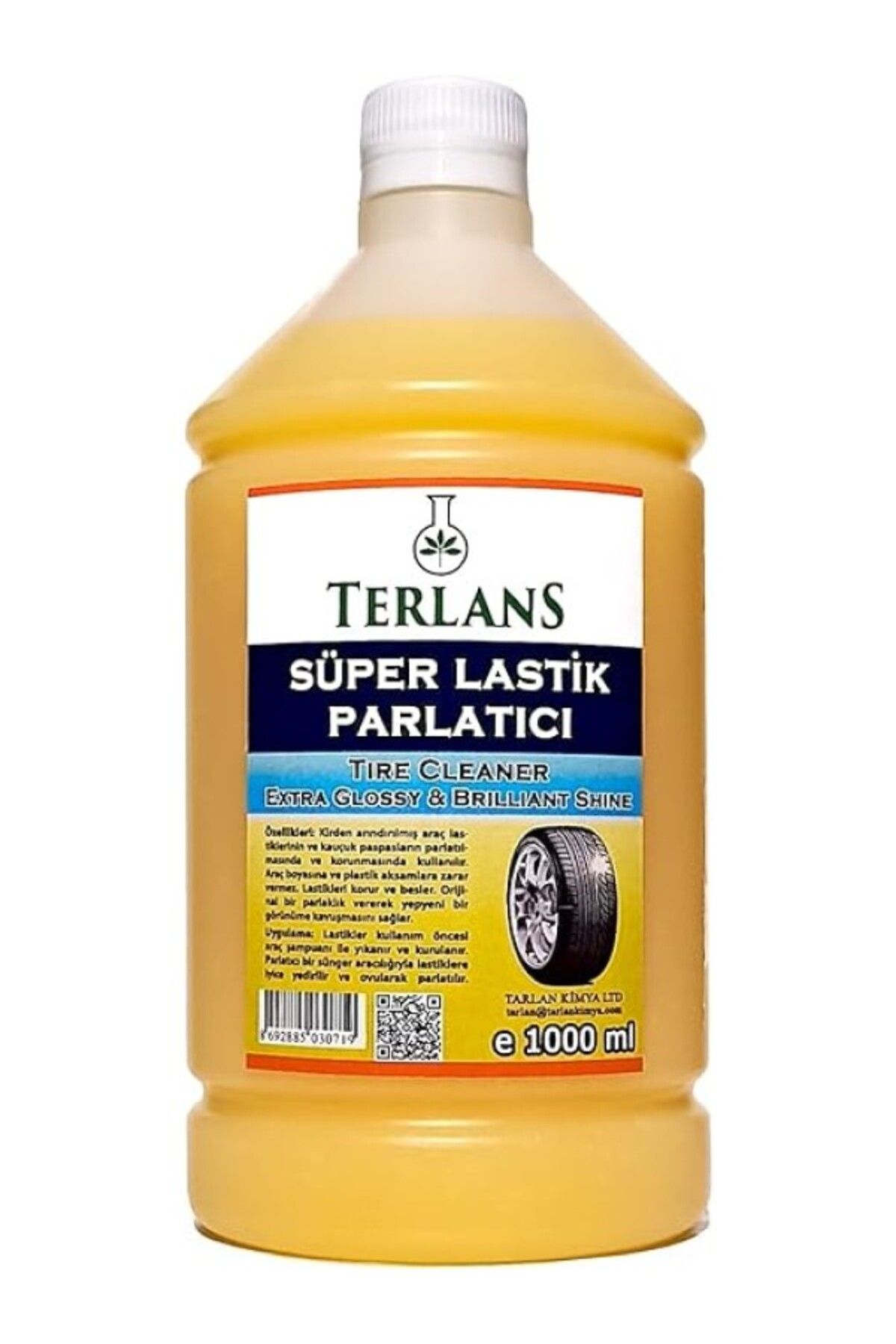 ShopZum Lastik Parlatıcı 1 Litre & Uygulama Süngeri Tire Cleaner Extra Glossy