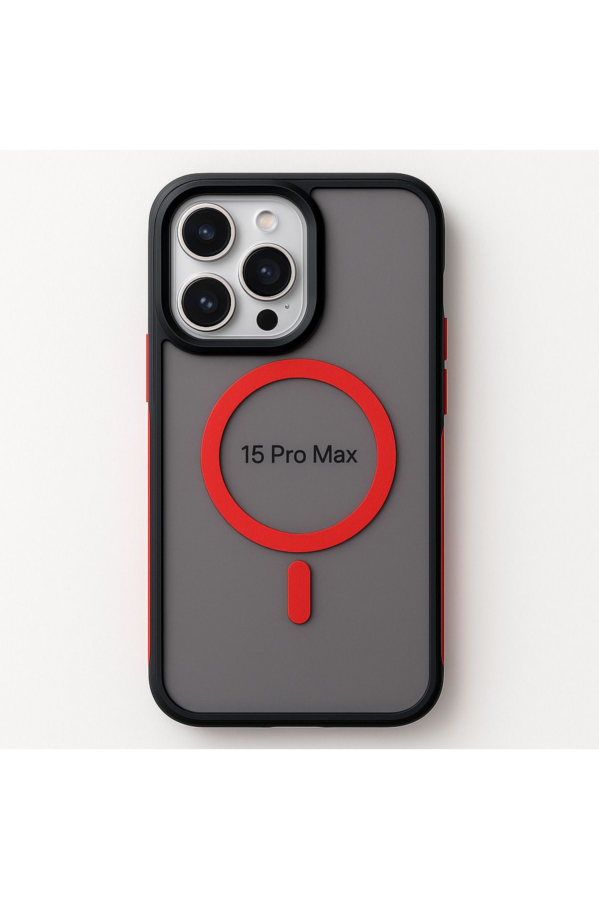 ADR Apple Iphone 15 Pro Max Kılıf Mat Magsafe Şarj Özellikli Darbe Önleyici Hassas Buton Yumuşak Kenar