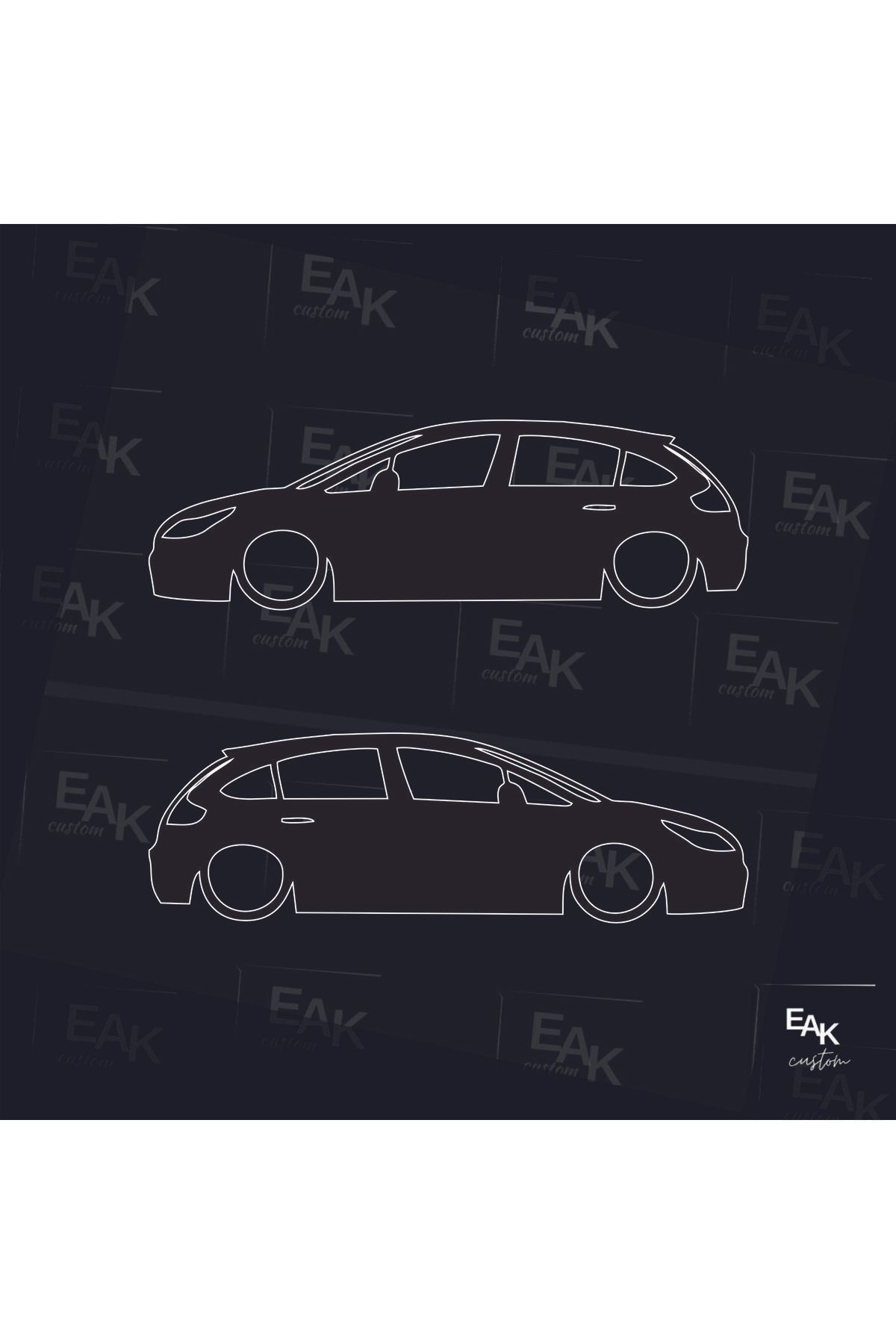 eakcustom CİTROEN C4 oto sticker (18cm x 5cm) (2ADET)