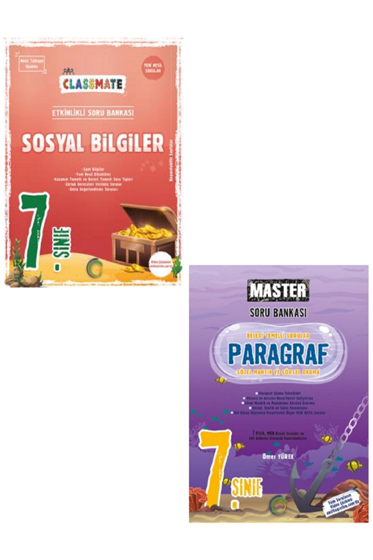Evrensel İletişim Yayınları 7.Sınıf Okyanus Classmate Sosyal Bilgiler Soru Bankası + 7.Sınıf Okyanus Master Paragraf Soru Banka