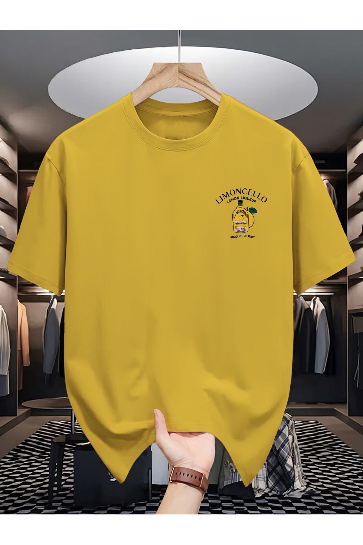 Jakinta Outdoors Baskılı Oversize Bisiklet Yaka Tişört Pamuk Penye 2 İplik Unisex & Günlük Rahat