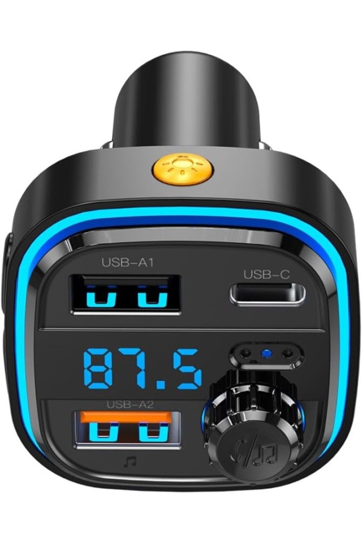 ShopZum Bcc08 Araç Çakmaklık Hızlı Şarj, Bluetooth 5.0 Fm Transmitter, 3 Usb Çıkışlı Araç Şarj Cihazı