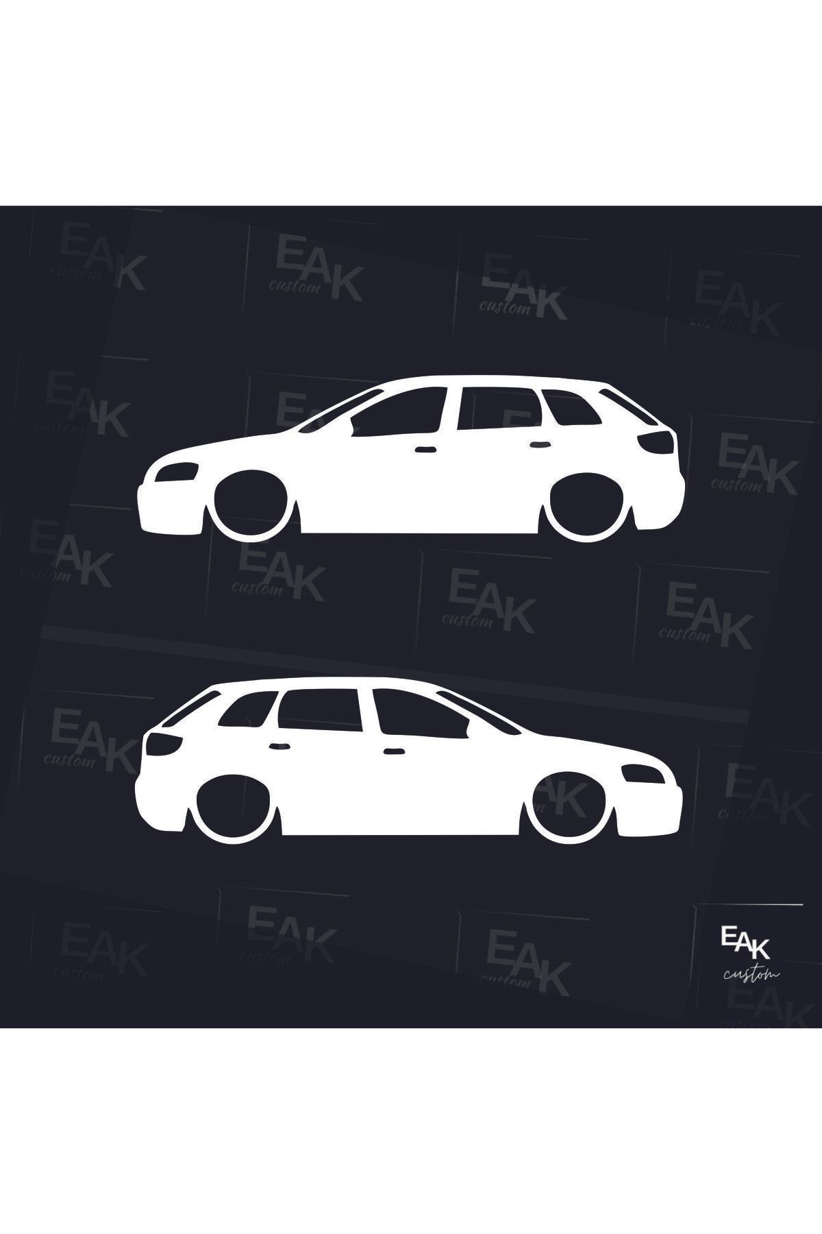 eakcustom AUDİ A3 oto sticker ( 18cm x 5cm)(2ADET)