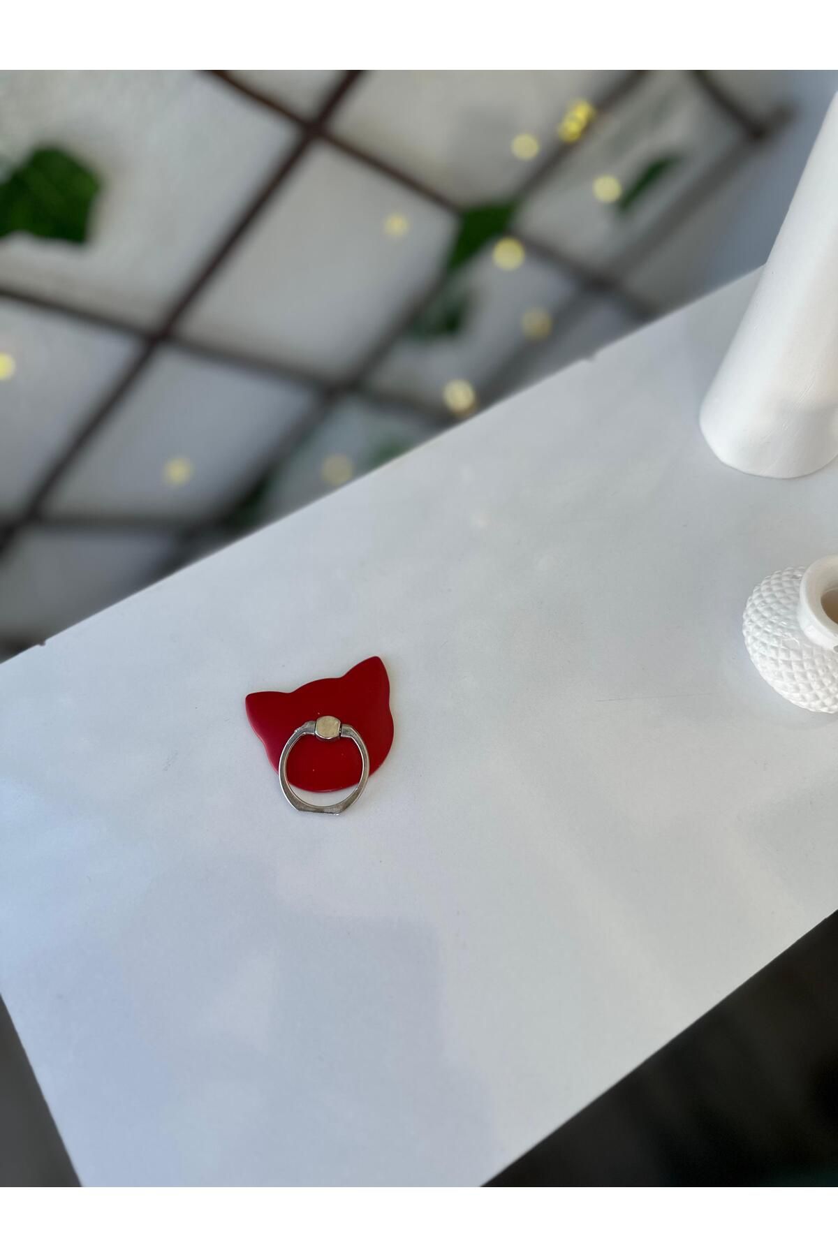SLC AKSESUAR TELEFON PARMAK TUTACAGI KEDİ MODEL 360 DÖNEBİLEN CEP TELEFONU STANDI