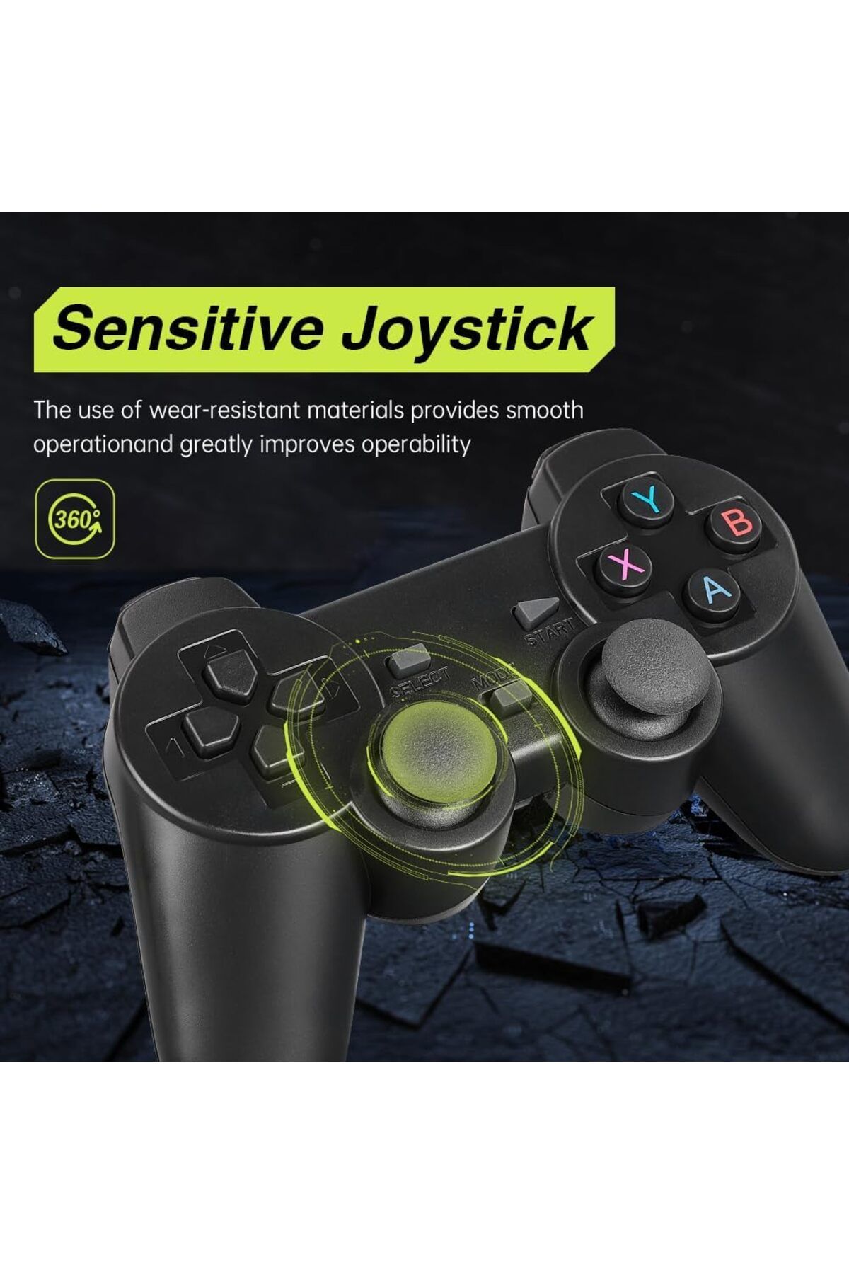 Yelajoy-2.4G Wireless Controller,Plug and Play Video Game,Built in 10000+ Games,4K HDMI Output,64G 6