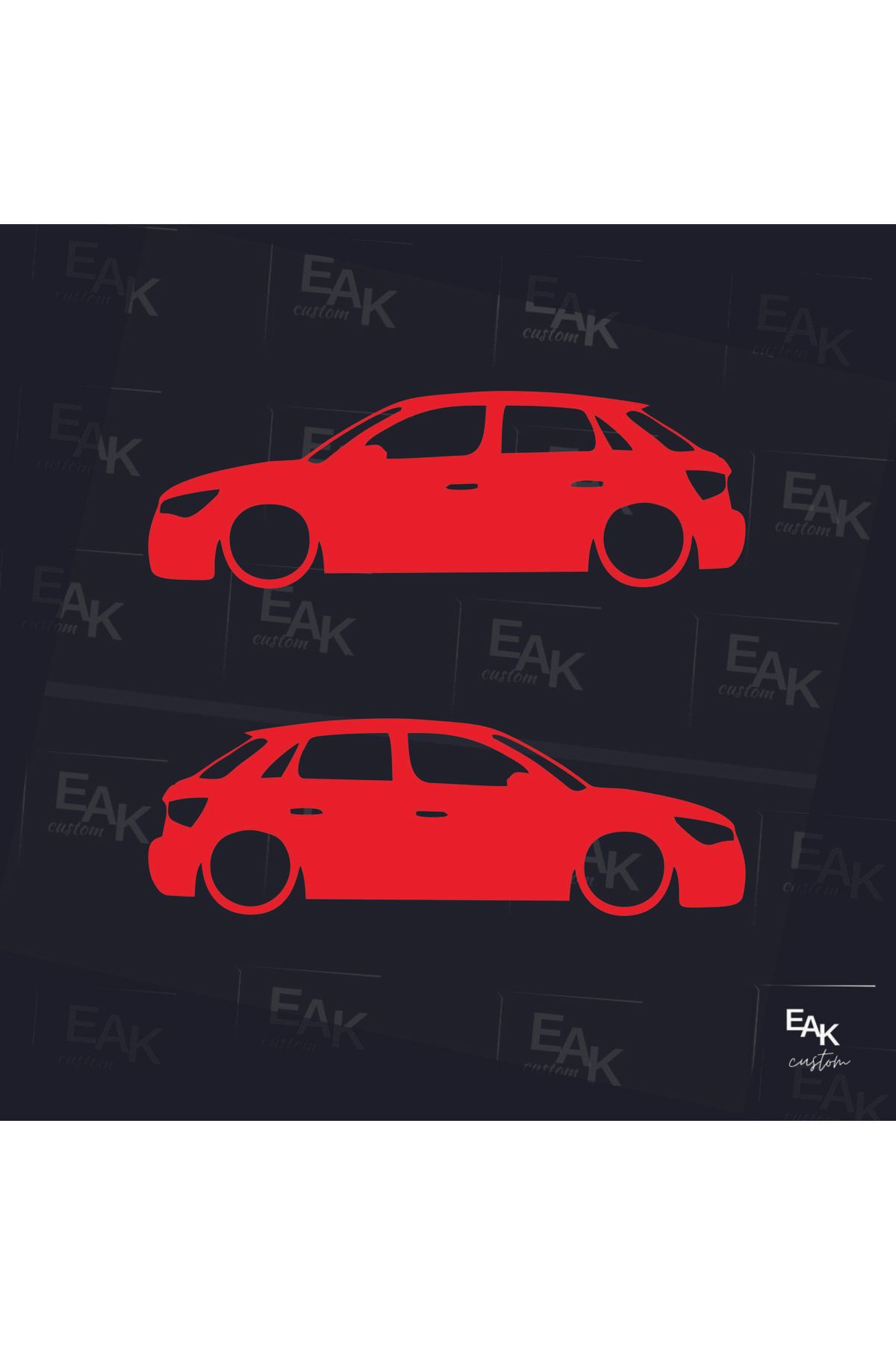 eakcustom AUDİ A1 oto sticker ( 18cm x 6cm) (2ADET)