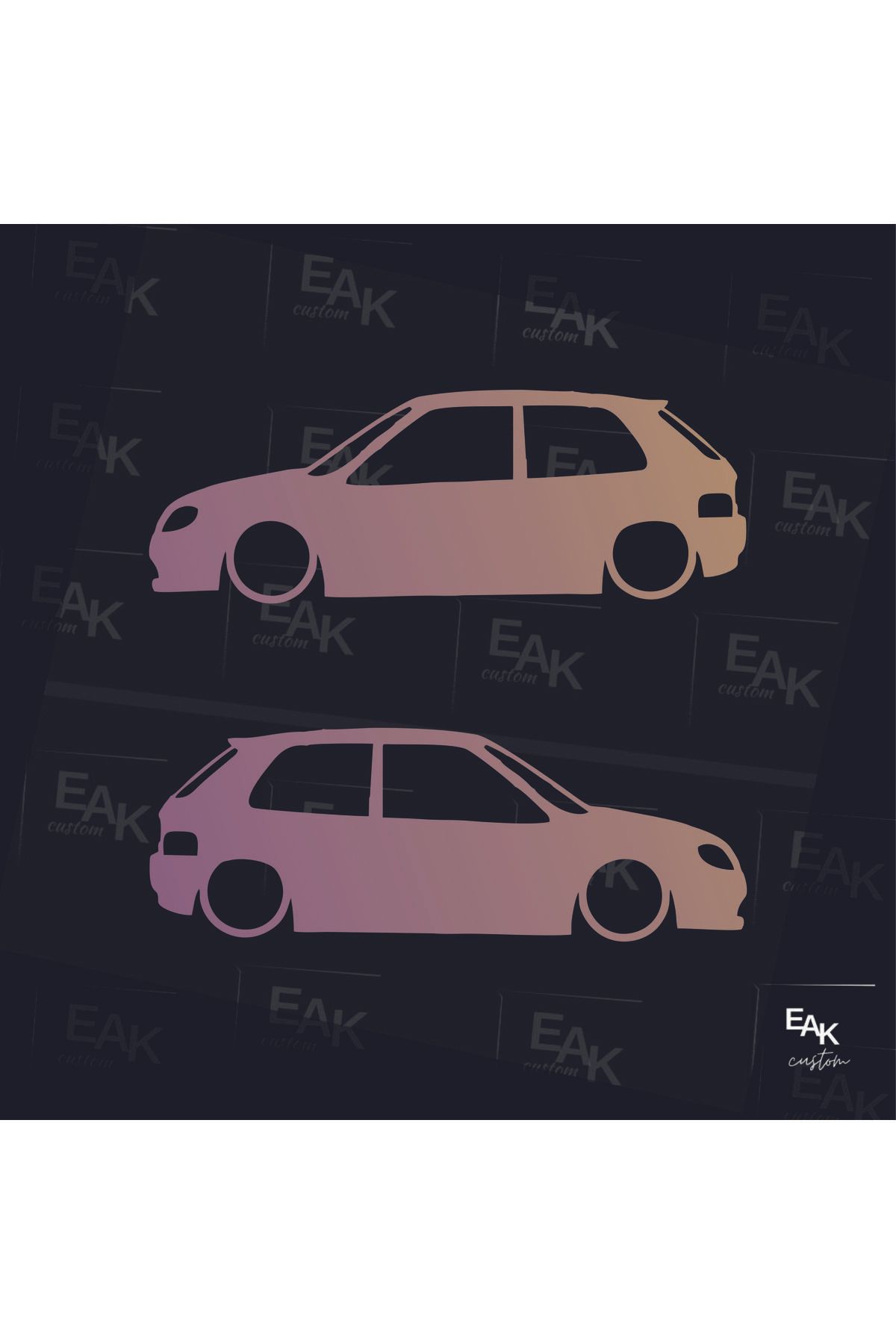 eakcustom CİTROEN SAXO oto sticker (18cm x 6cm) (2ADET)
