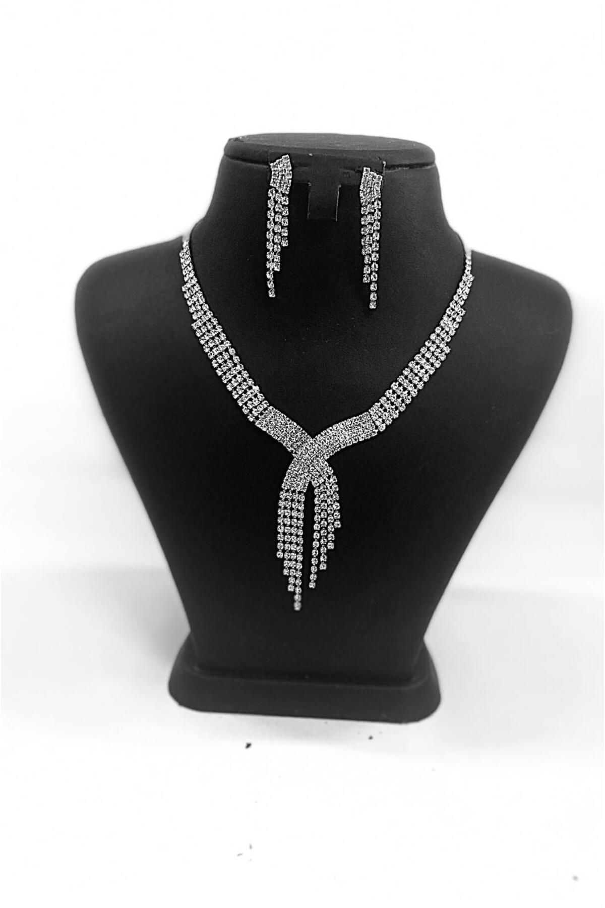 FASHİON JEWELRY Su yolu kolye küpe 2li set