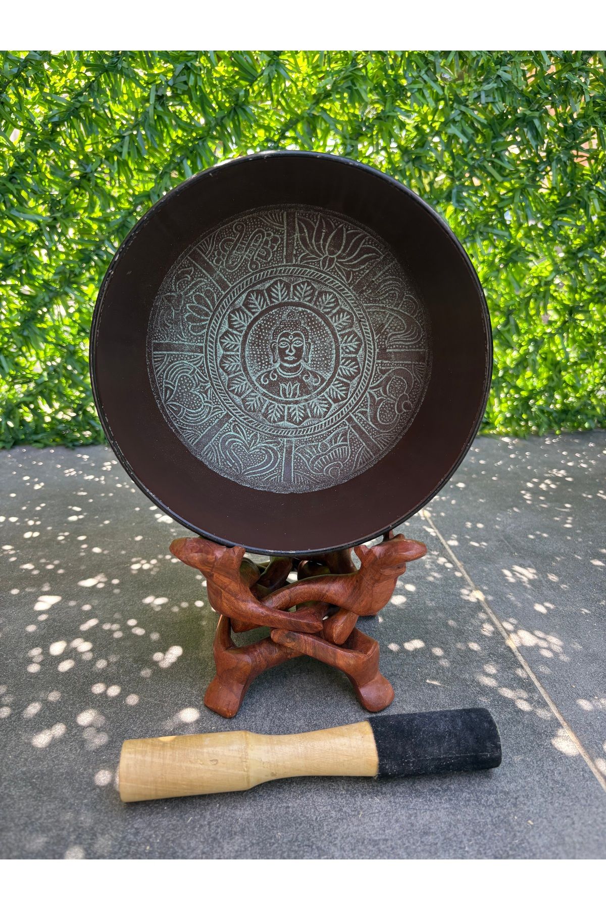 Elefra Percussion Elefra Metal Tibet Kâsesi – El Boyama | 19 cm Çap | Tokmak Dahil