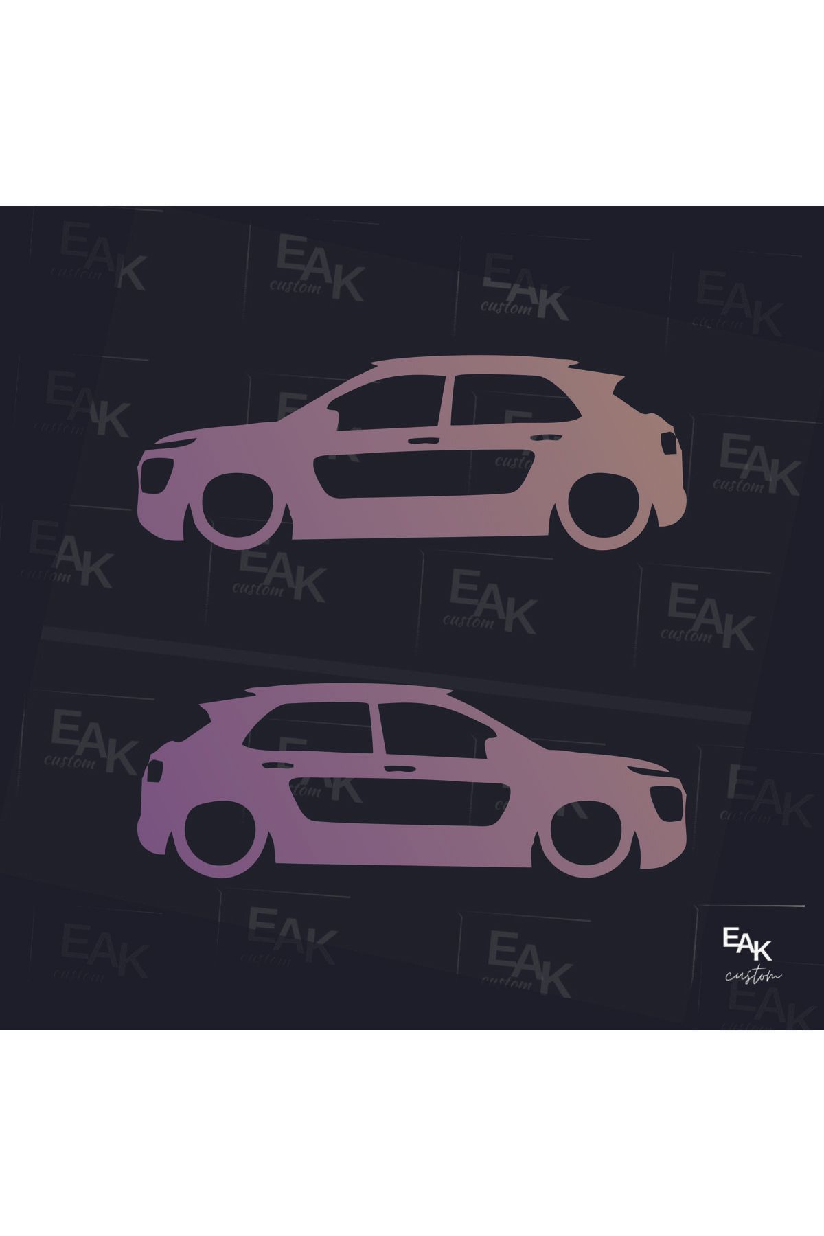 eakcustom CİTROEN C4 (YENİ KASA) oto sticker (18cm x 6cm) (2ADET)