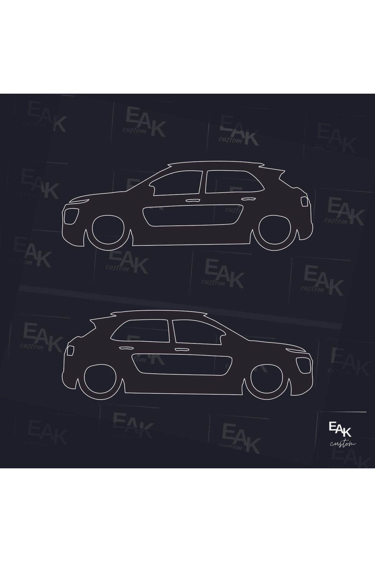 eakcustom CİTROEN C4 (YENİ KASA) oto sticker (18cm x 6cm) (2ADET)